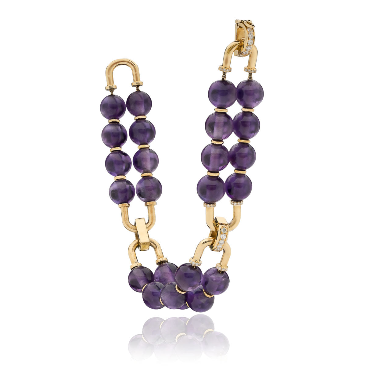 Aletto Brothers Amethyst Diamond Tranquility Bracelet