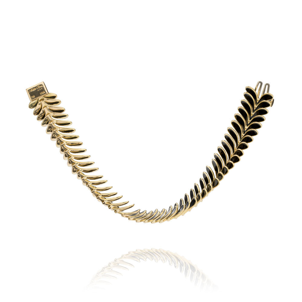 Aletto Brothers Gold Enamel Coda di Pesce Bracelet