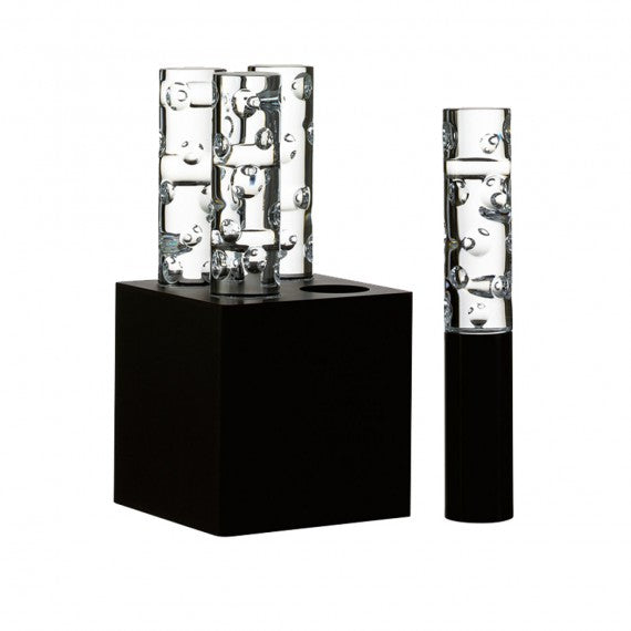 Brand New Baccarat Jardin De Crista Candle Light Black B-002