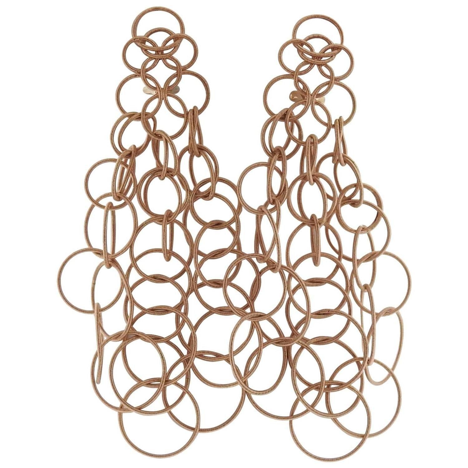 Buccellati Hawaii Long Gold Pendant Earrings