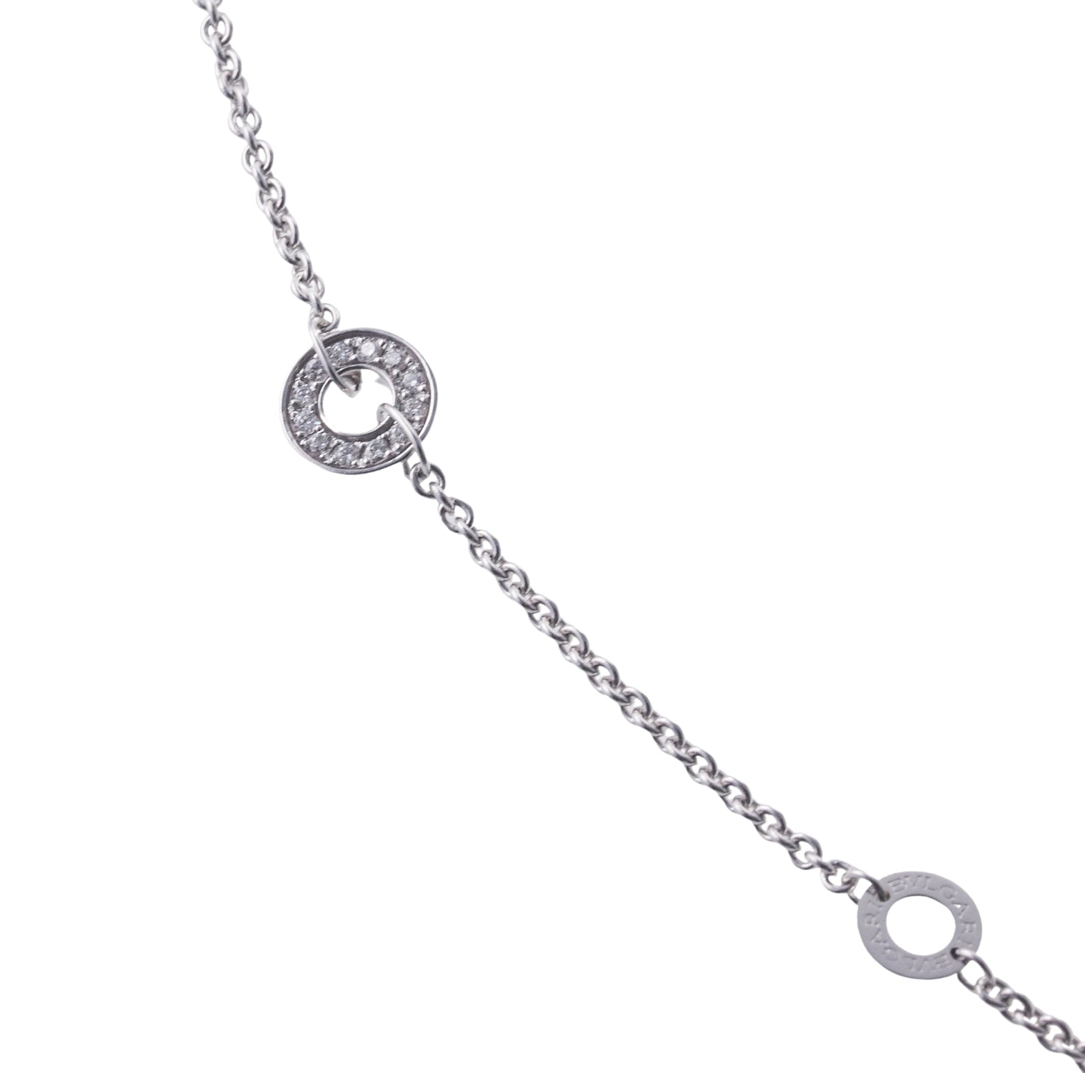 Bulgari B.Zero1 Diamond Gold Drop Pendant Necklace