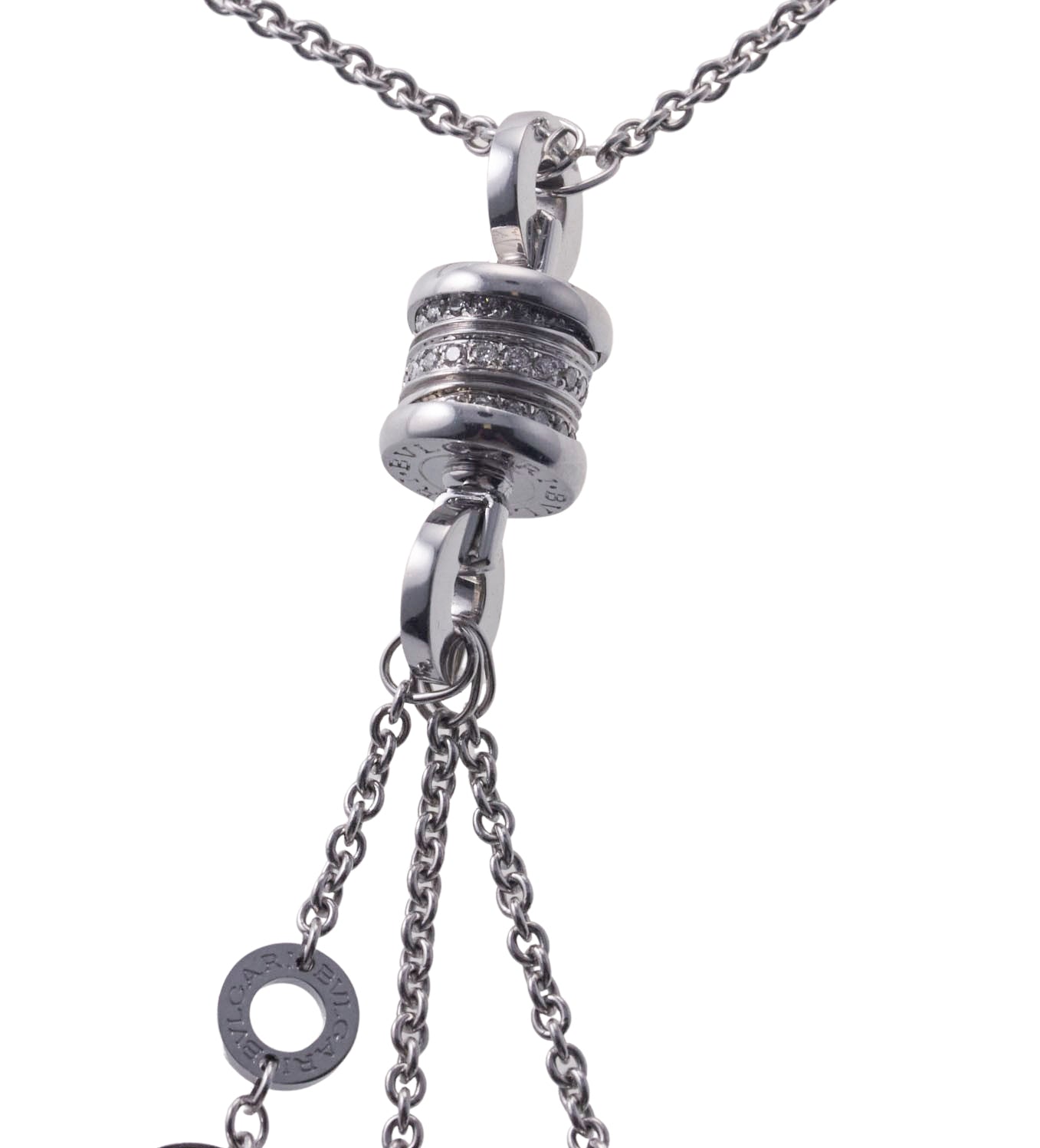 Bulgari B.Zero1 Diamond Gold Drop Pendant Necklace
