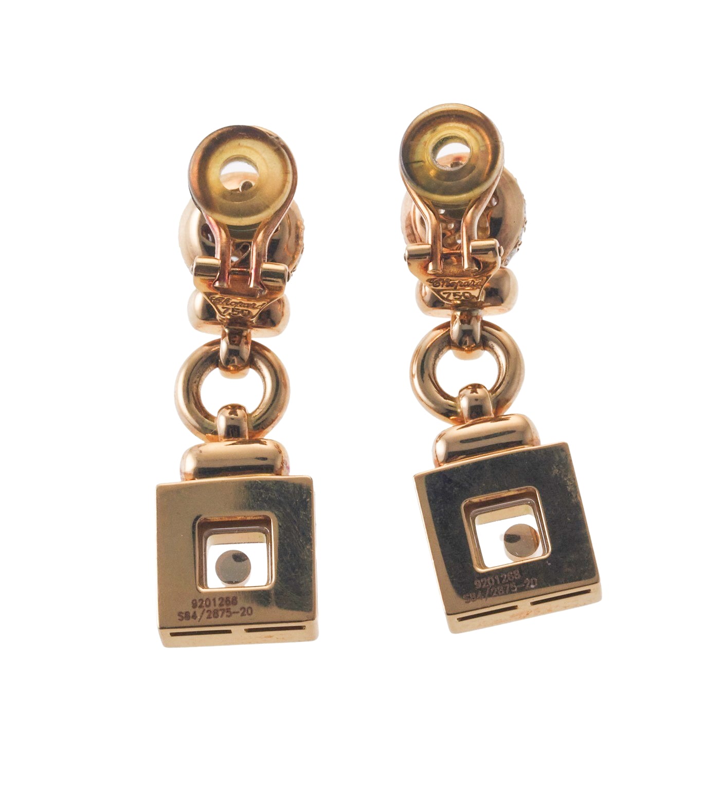 Chopard Happy Diamonds Gold Drop Earrings