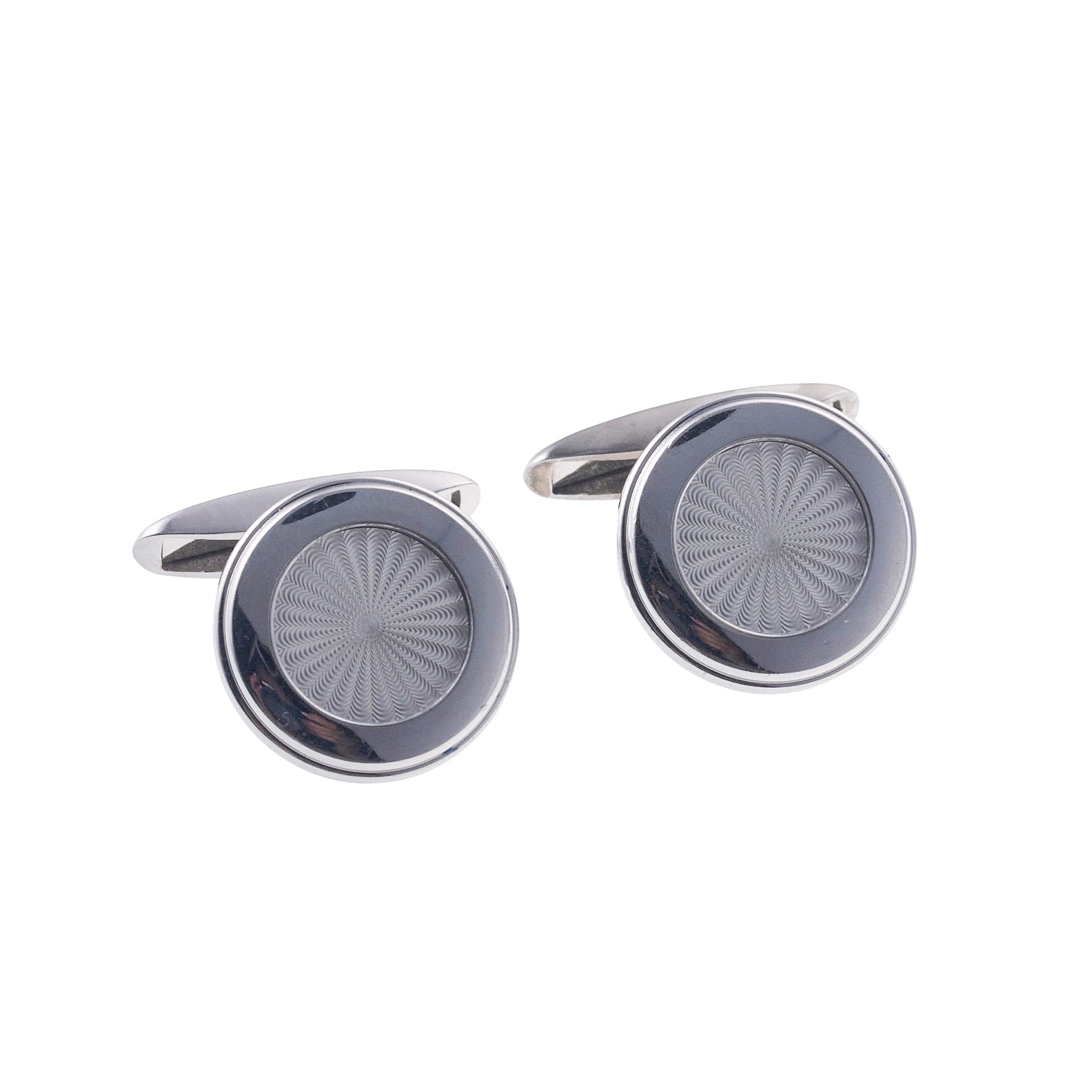 Chopard Guilloche White Gold Cufflinks