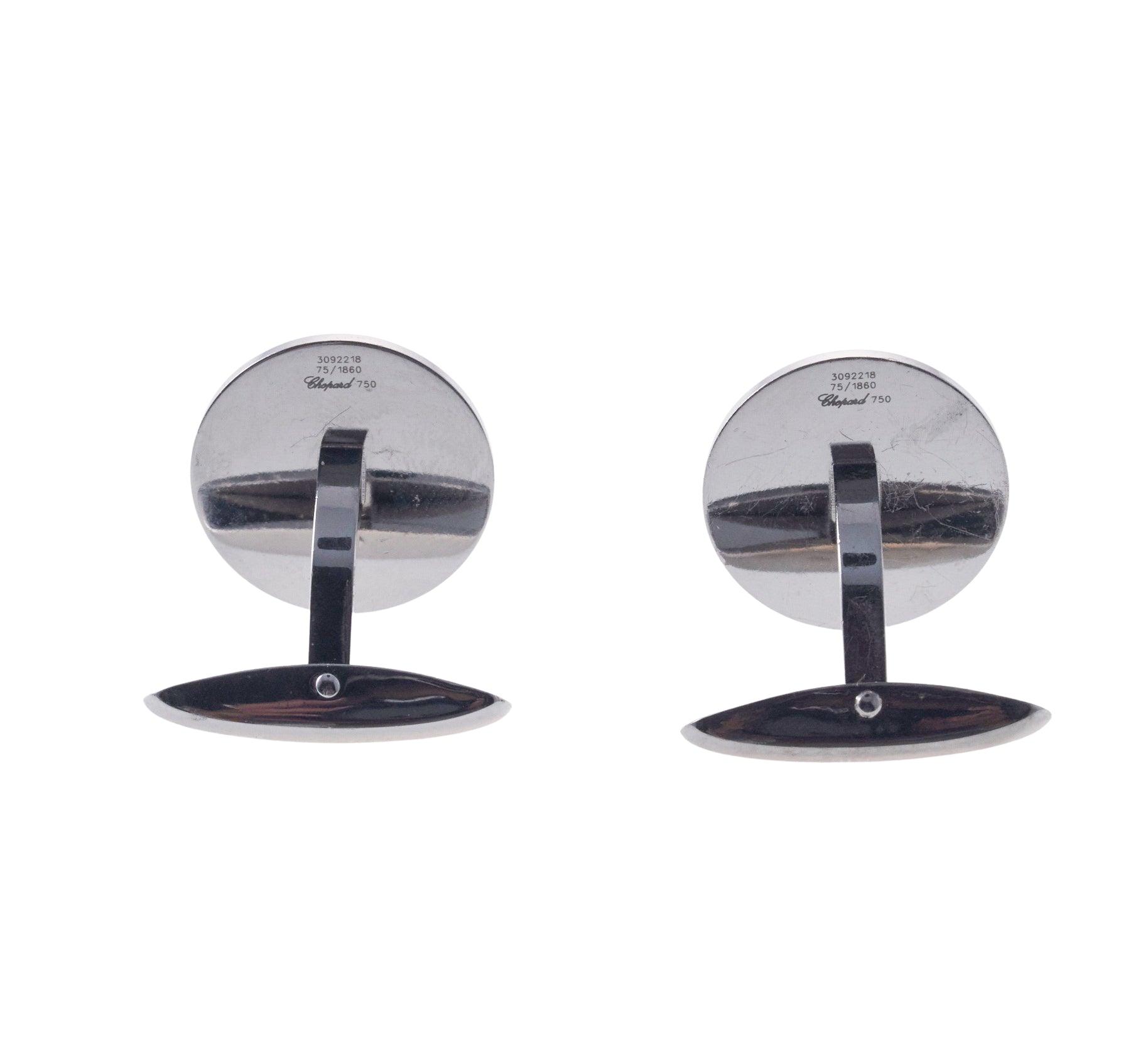 Chopard Guilloche White Gold Cufflinks