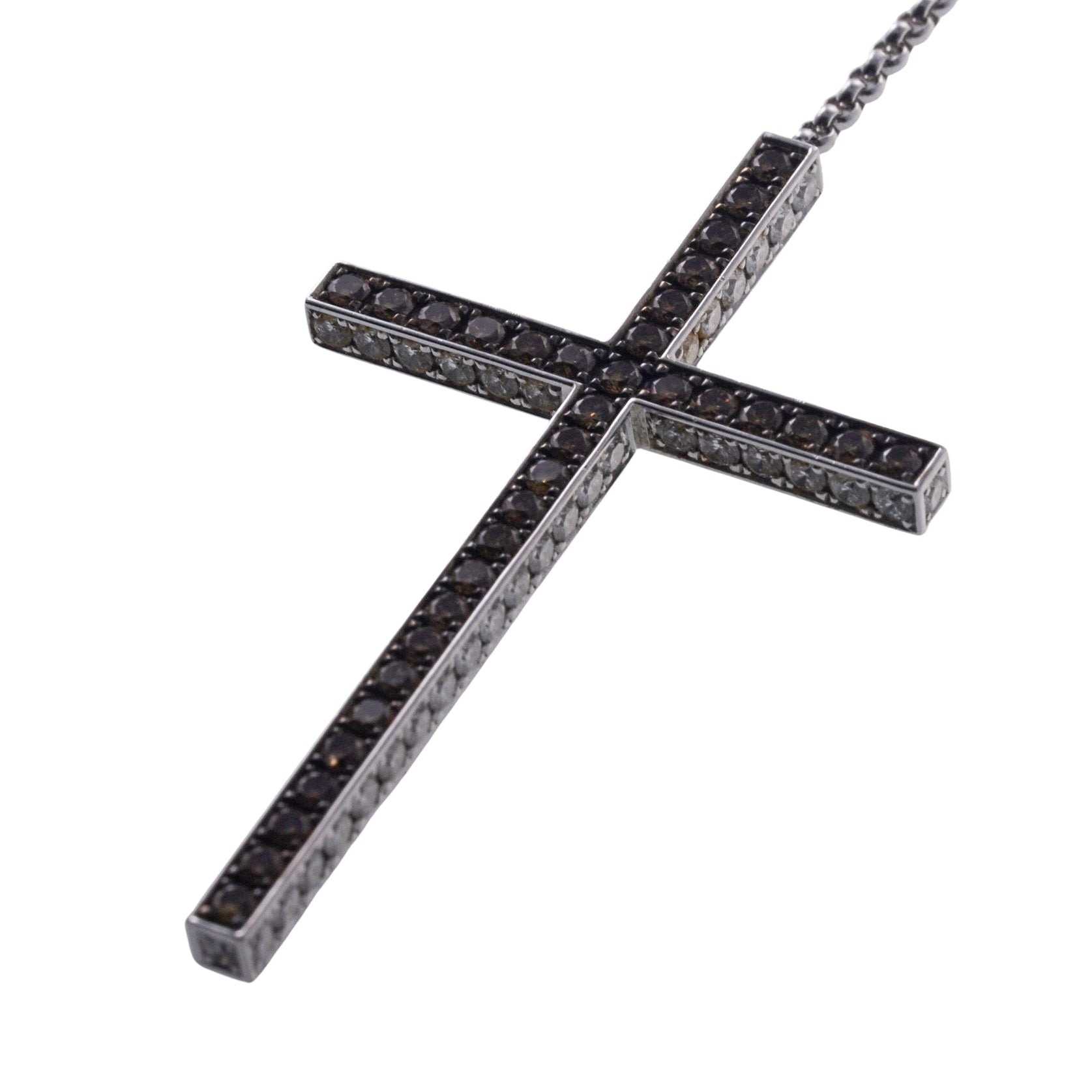Chopard Happy Diamonds Gold Fancy Diamond Cross Pendant Necklace