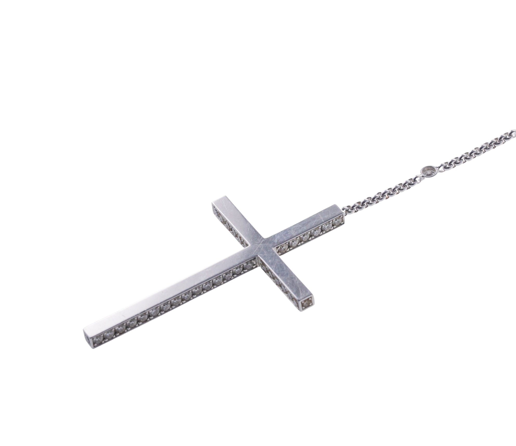 Chopard Happy Diamonds Gold Fancy Diamond Cross Pendant Necklace
