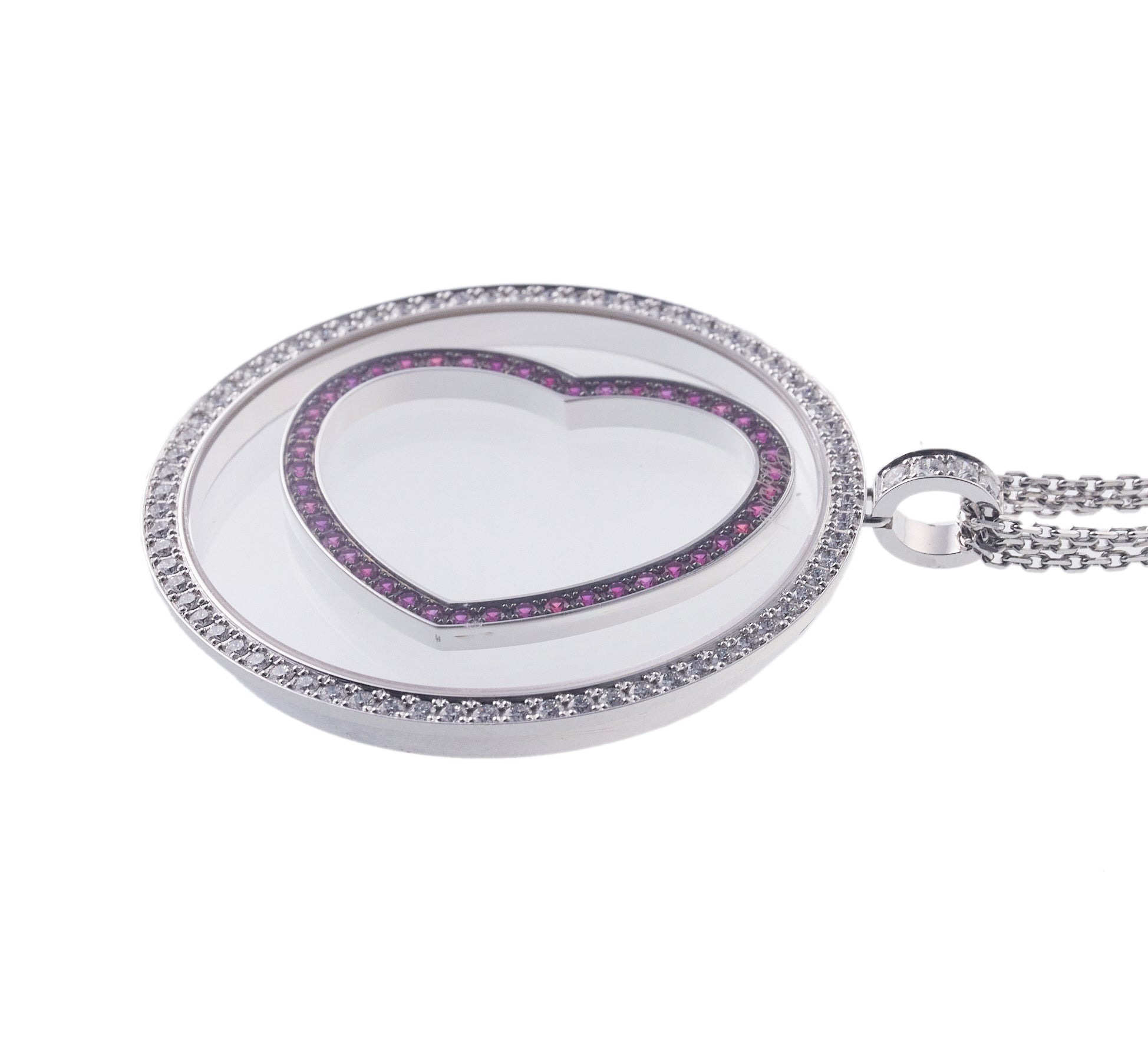 Chopard Happy Diamonds Gold Ruby Heart Pendant Necklace