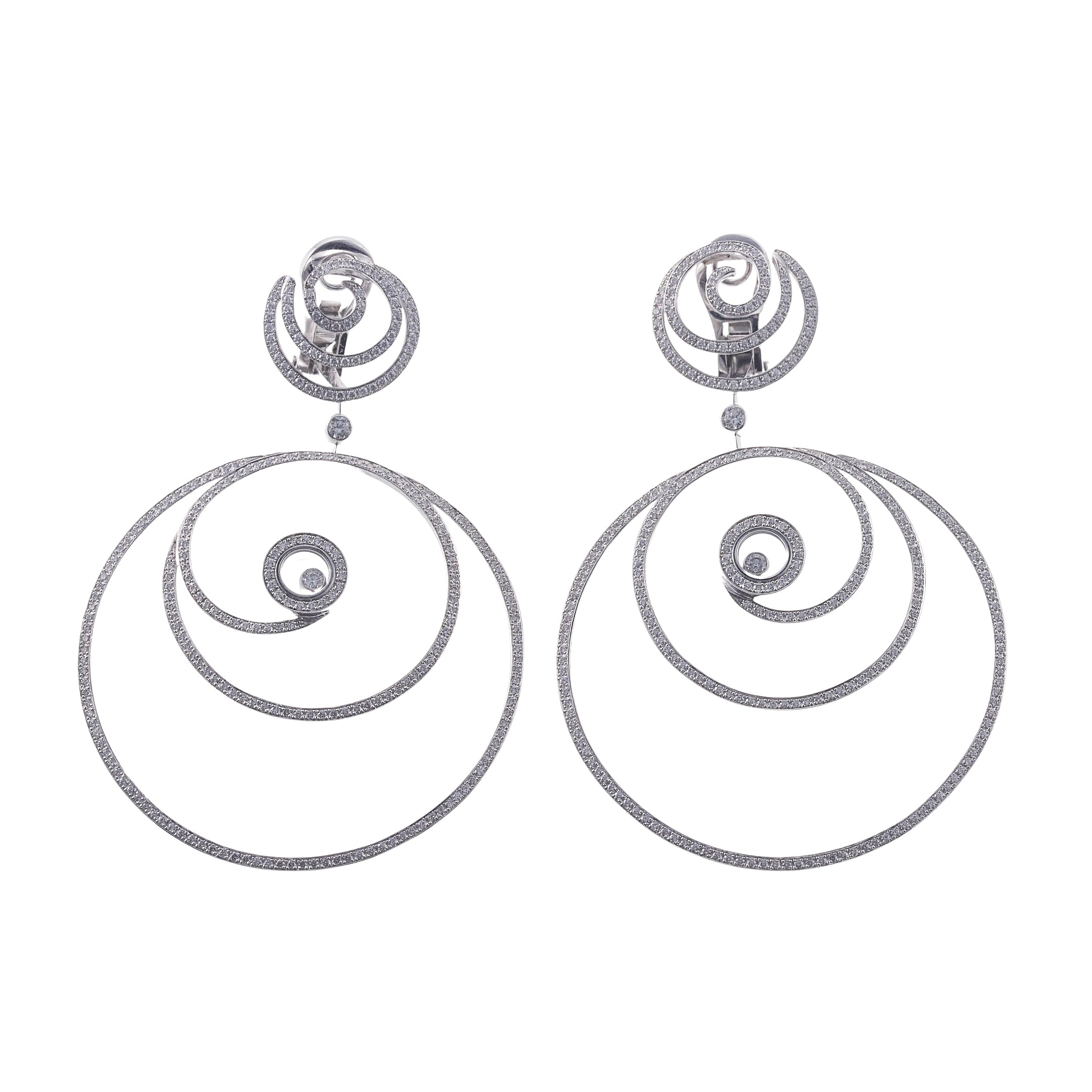 Chopard Happy Diamonds Gold Drop Earrings 846464-1001