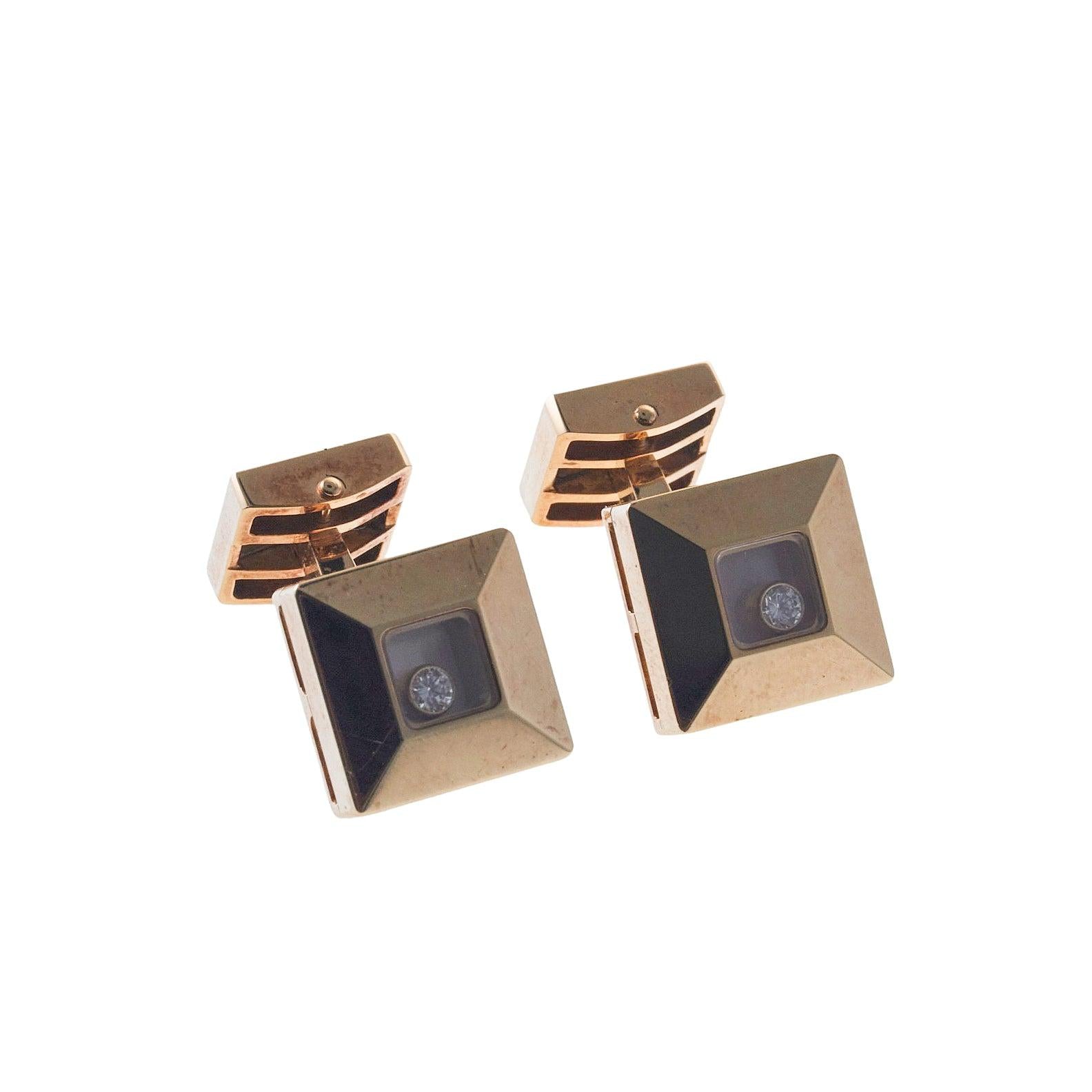 Chopard Happy Diamonds Yellow Gold Cufflinks