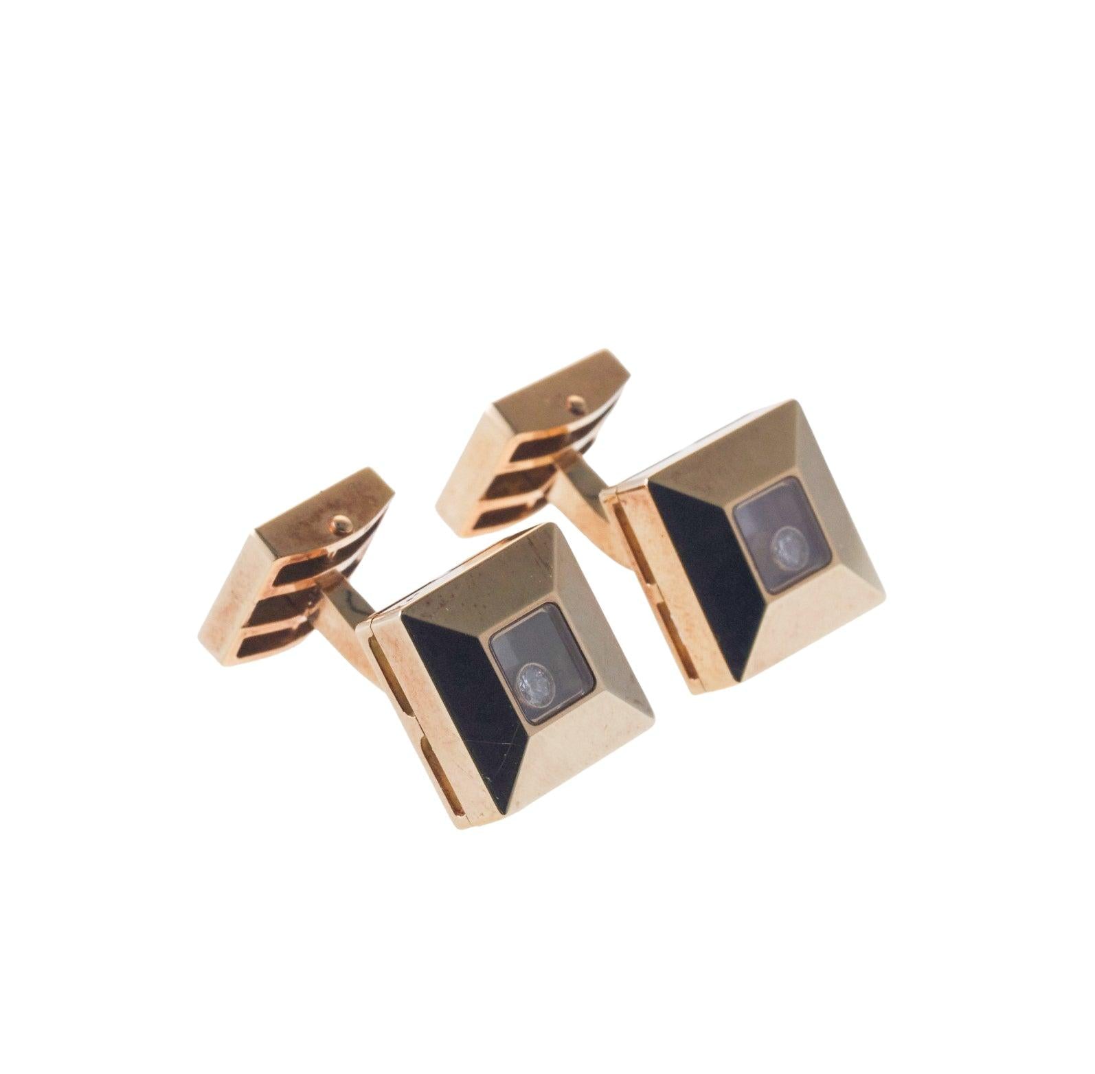 Chopard Happy Diamonds Yellow Gold Cufflinks