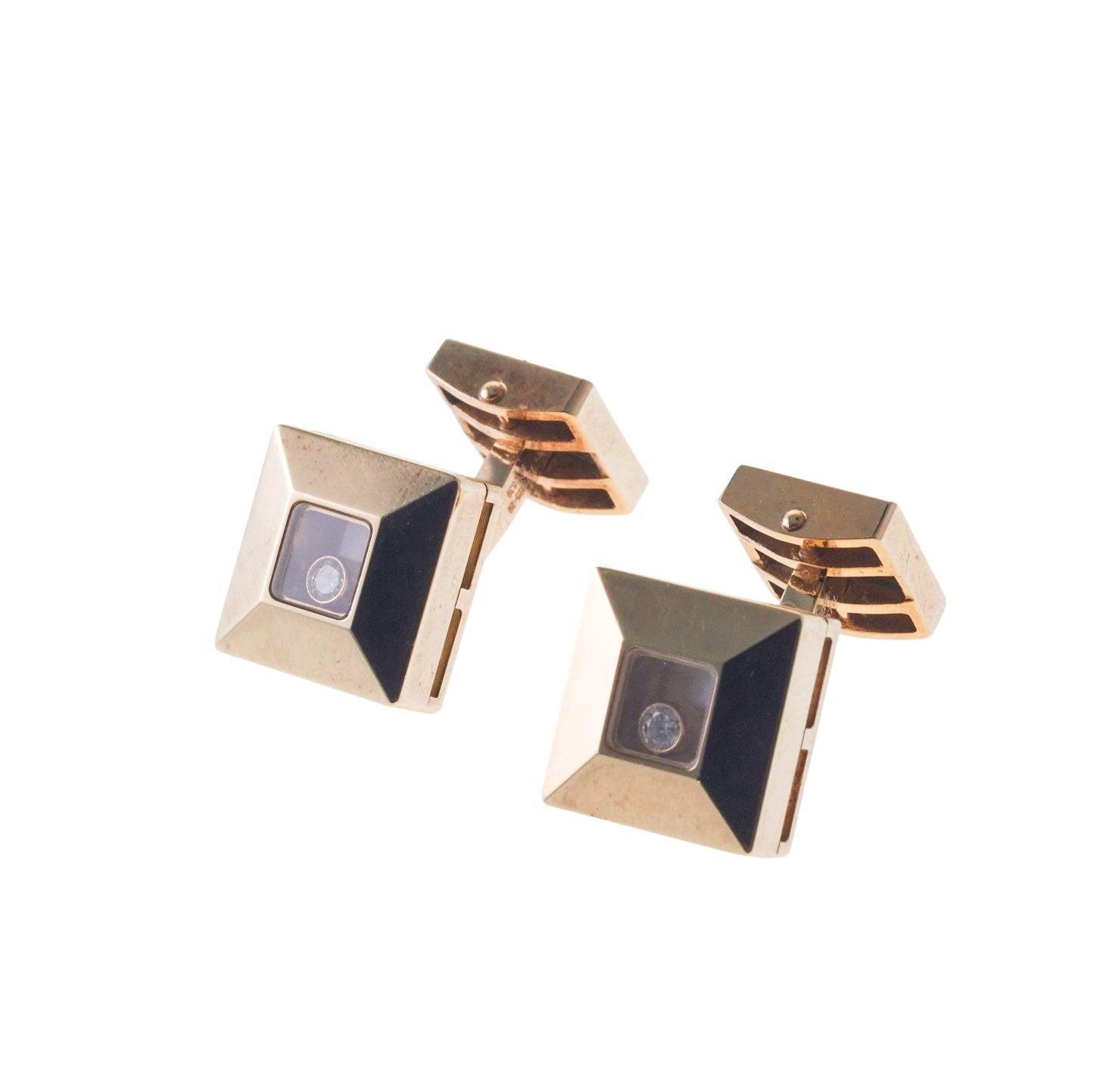 Chopard Happy Diamonds Yellow Gold Cufflinks