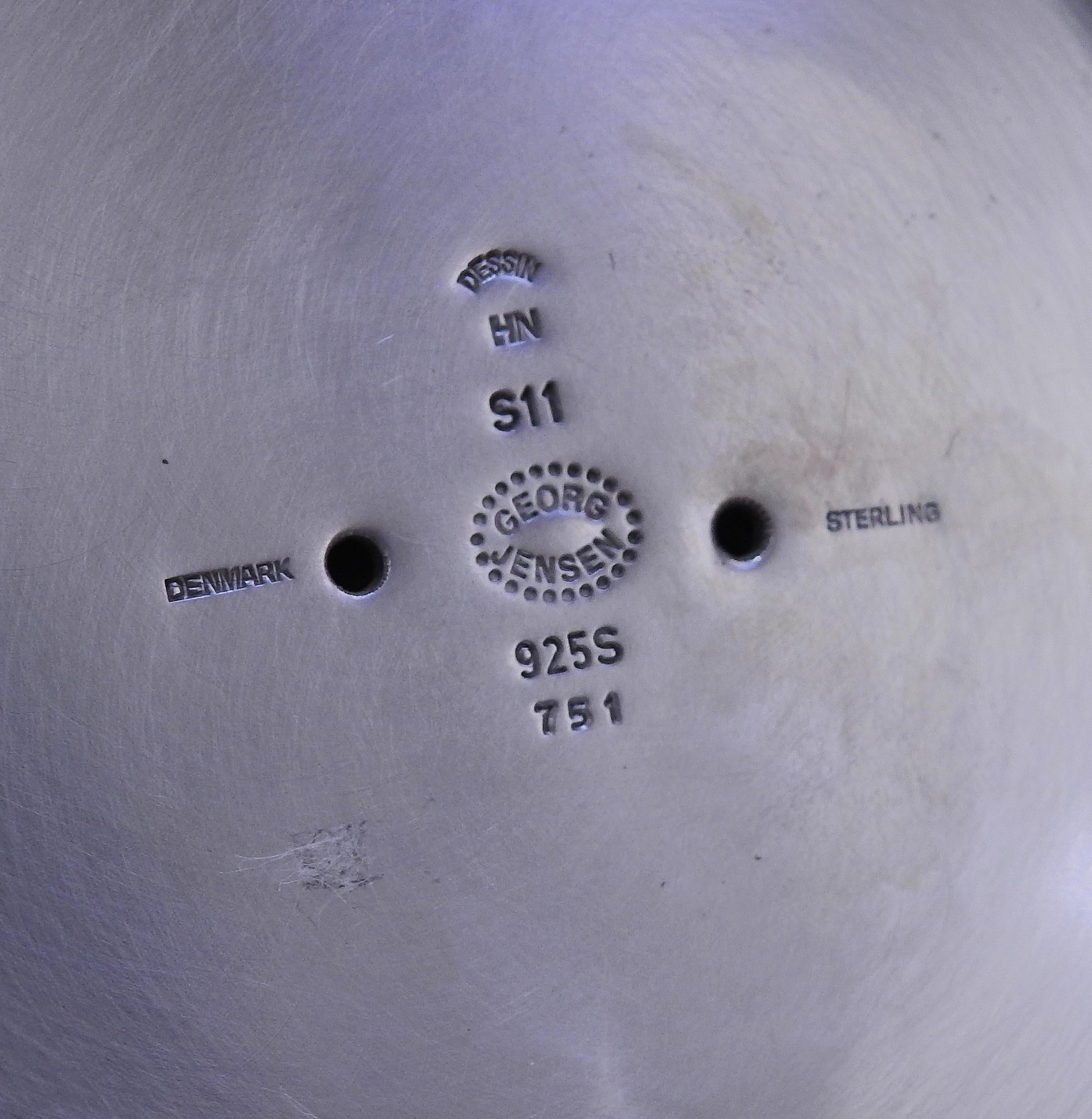 Georg Jensen Sterling Silver Candelabrum 751 Pair