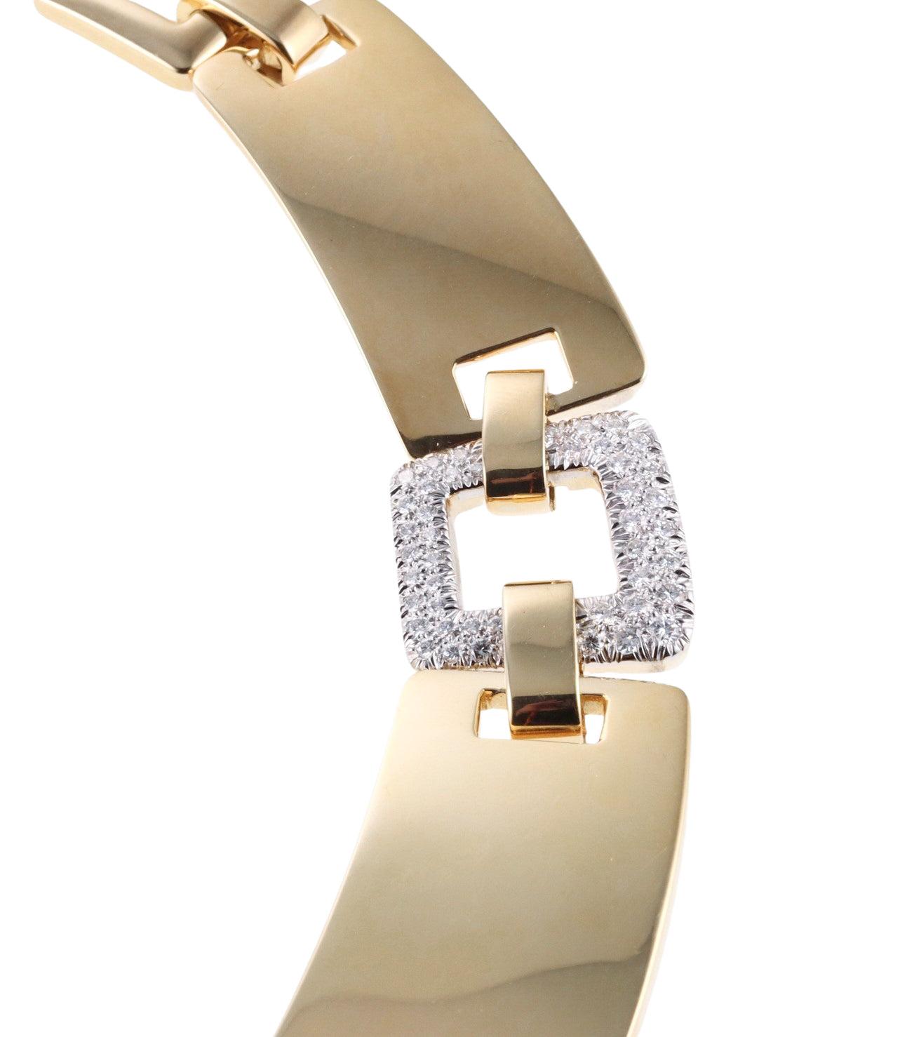 David Webb Diamond Gold Platinum Necklace