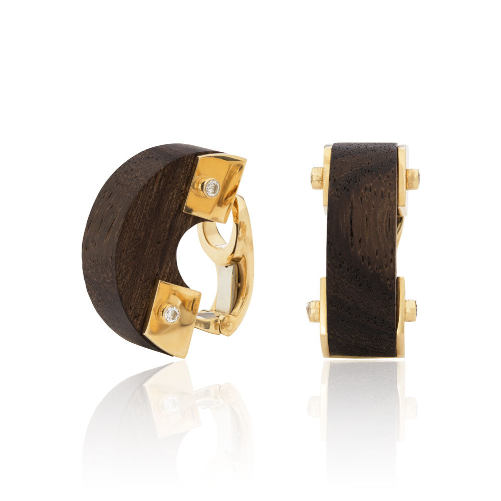 Aletto Brothers Gold Rosewood Diamond Earrings