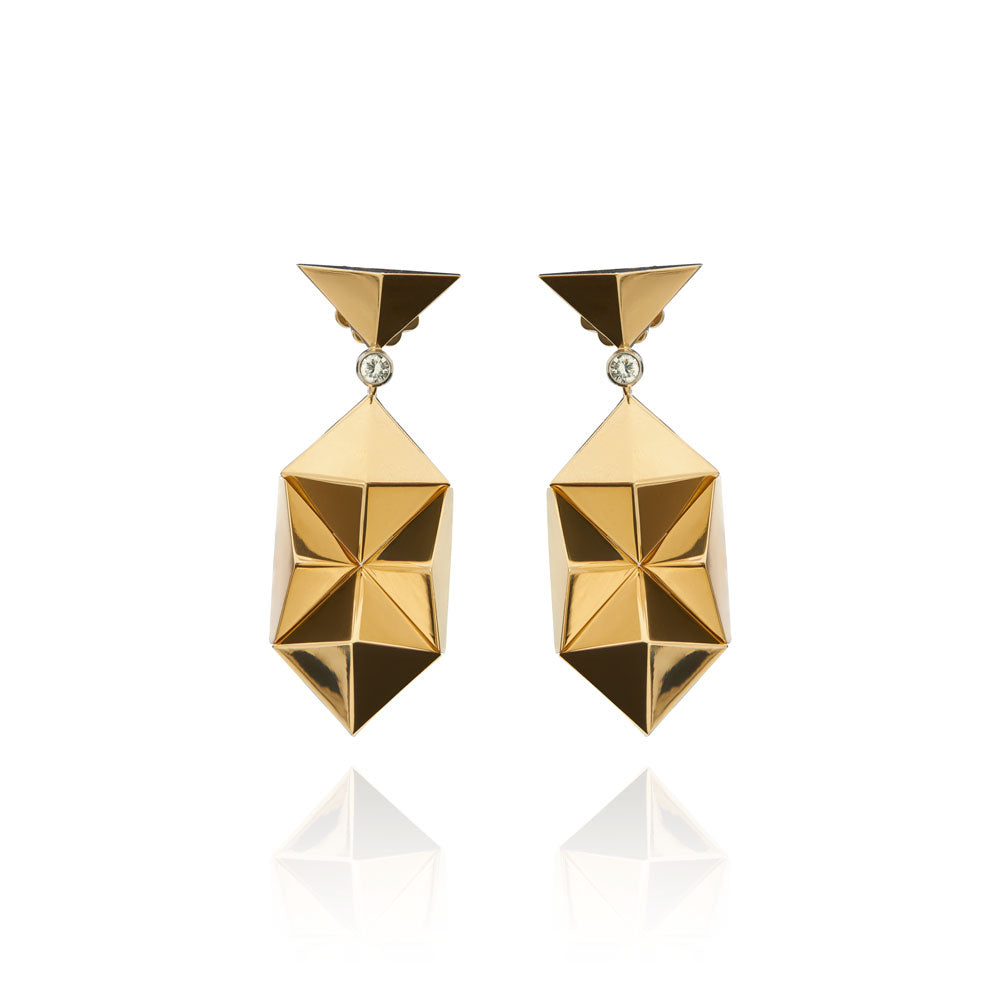 Aletto Brothers Gold Diamond Apennine Earrings