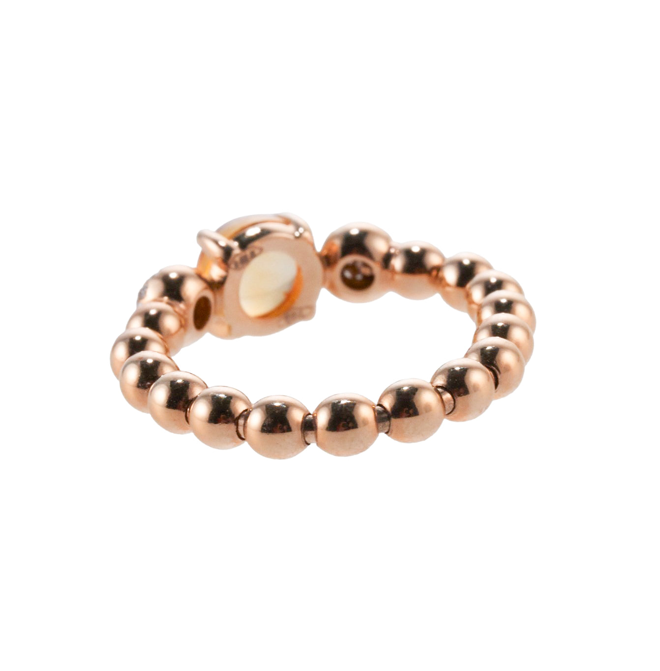 Piero Milano Rose Gold Quartz Diamond Ring