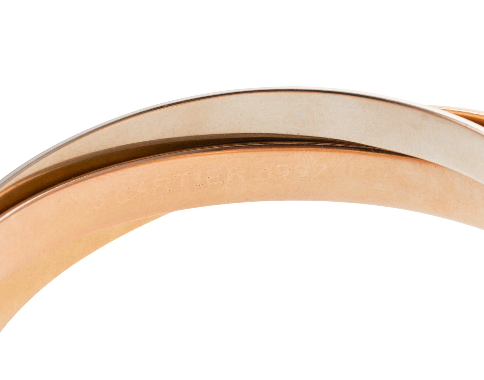 Cartier Trinity Vintage Tri Color Gold Bangle Bracelet