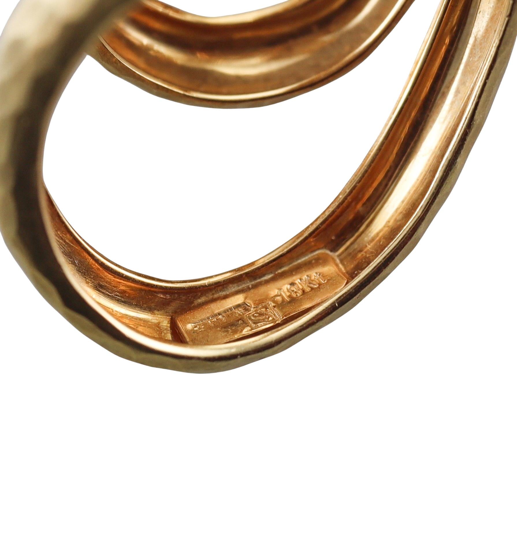 H. Stern Hammered Gold Earrings