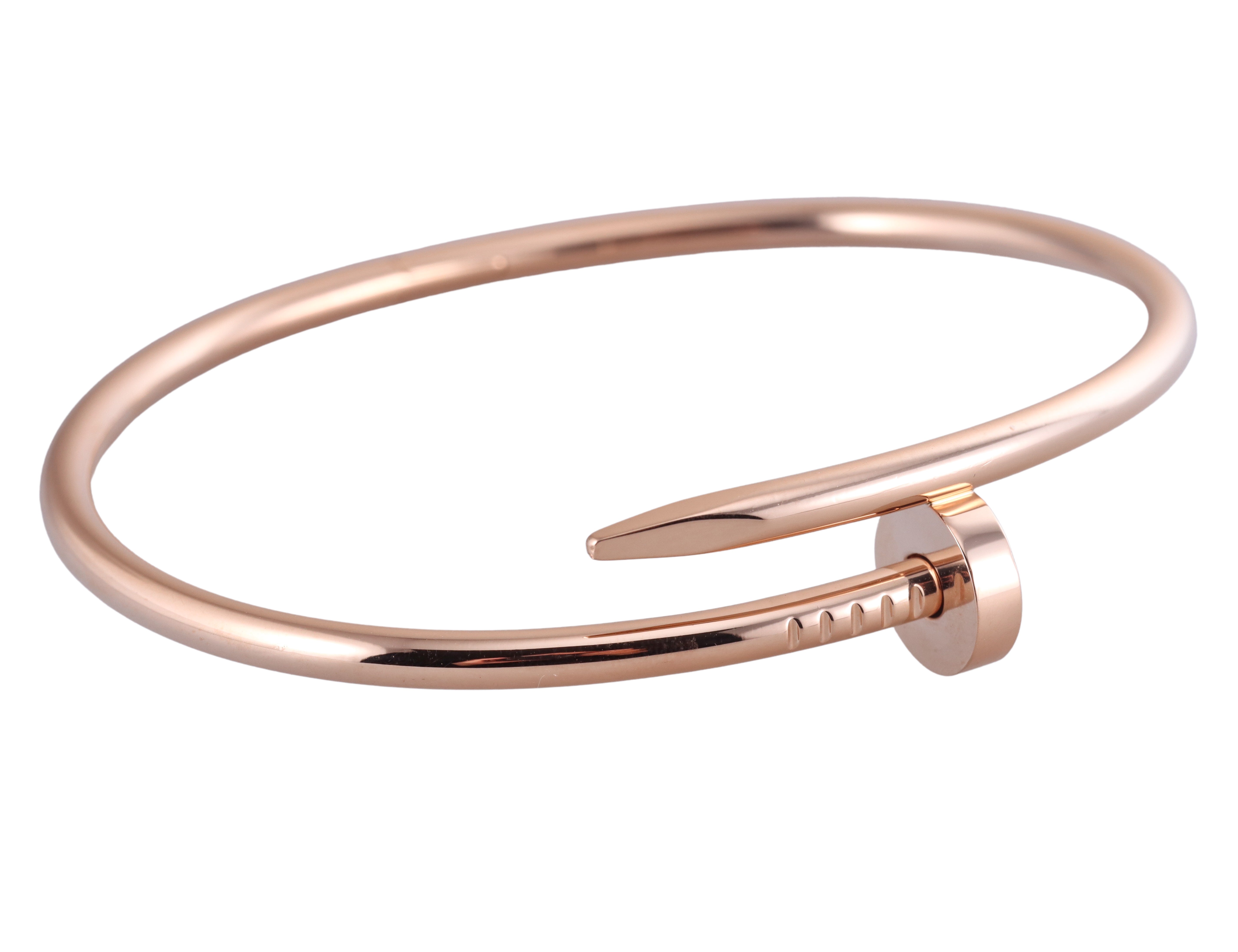 Cartier Juste Un Clou Rose Gold Nail Bracelet Size 19