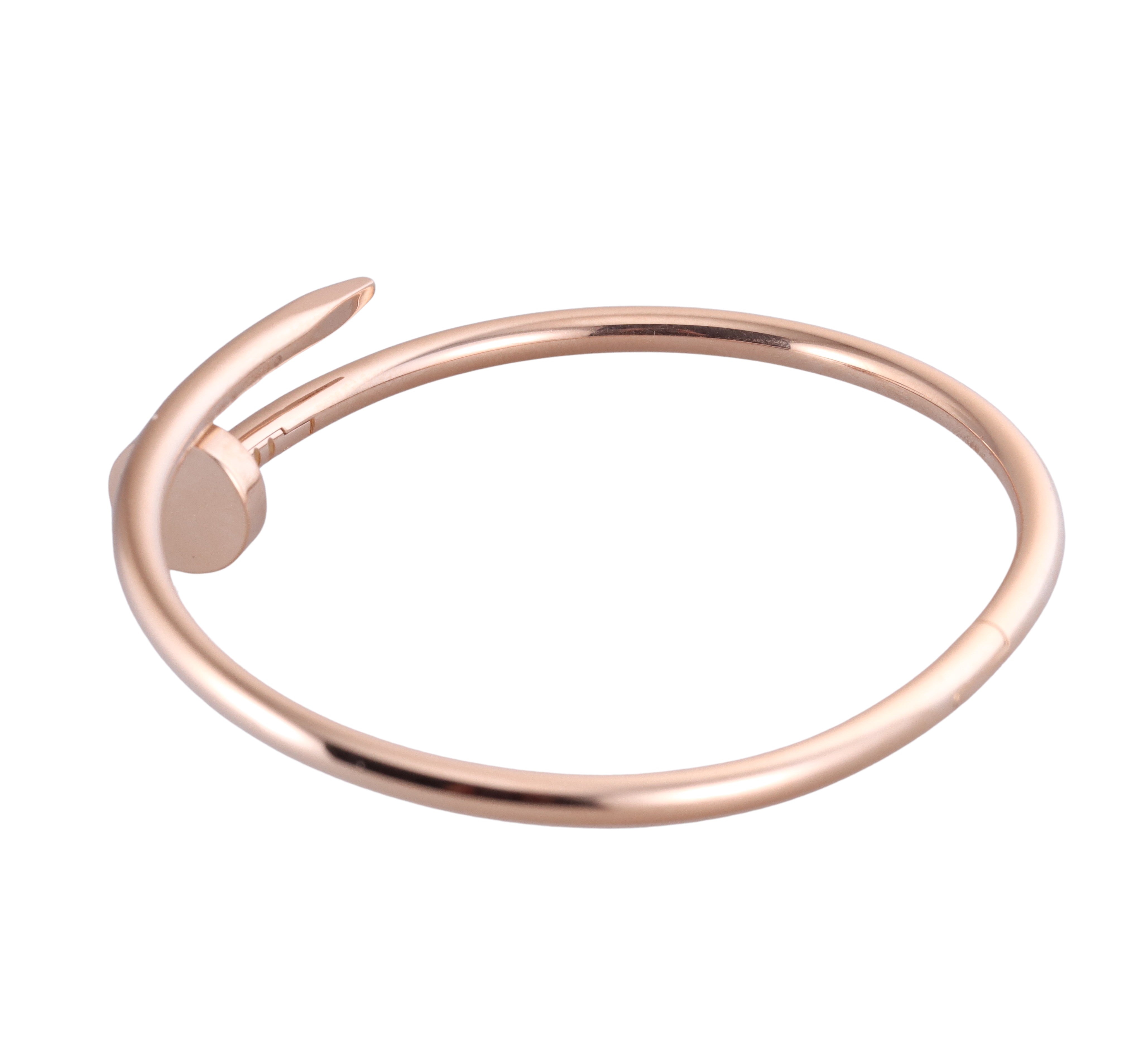 Cartier Juste Un Clou Rose Gold Nail Bracelet Size 19