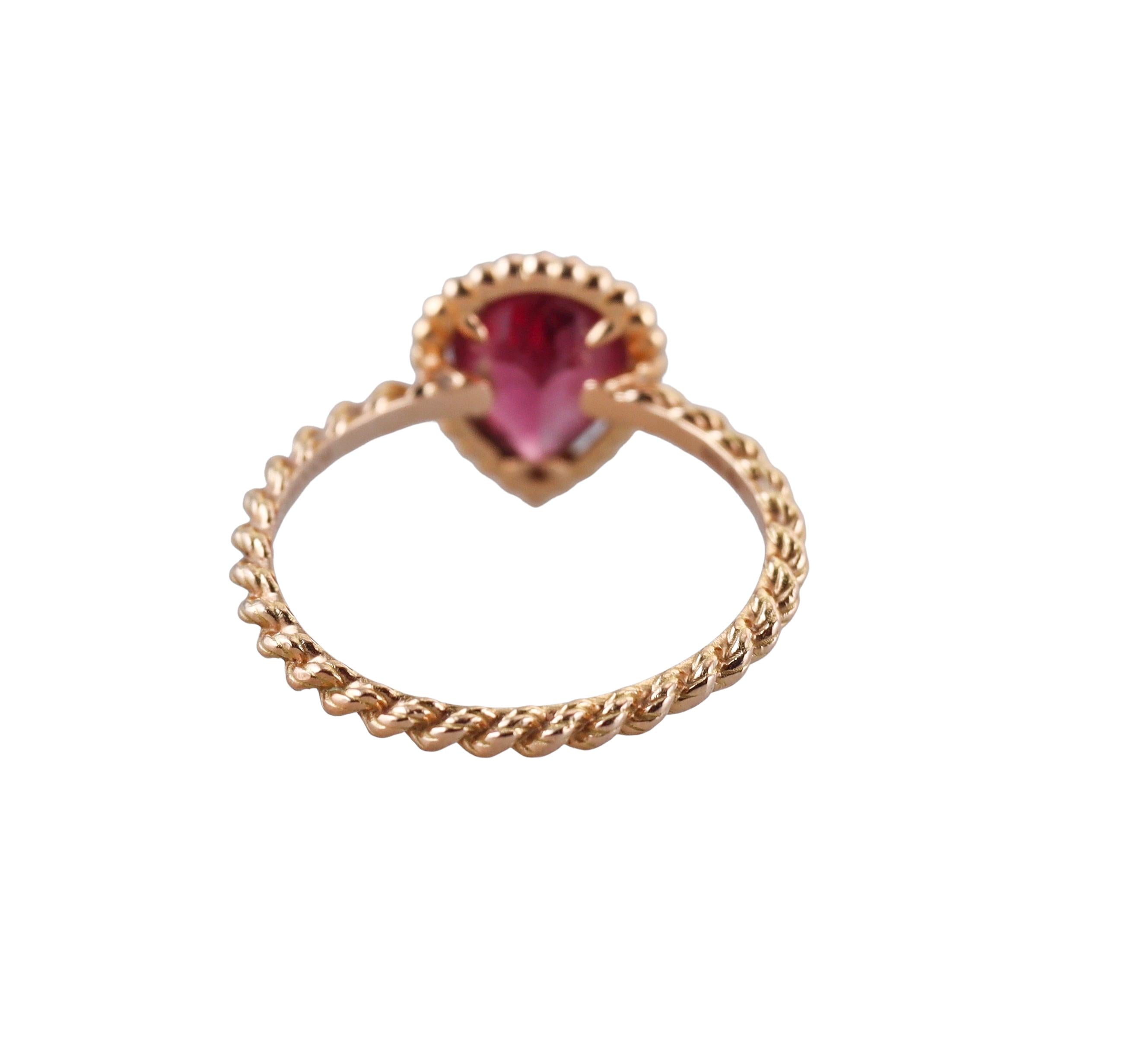Boucheron Serpent Boheme Rhodolite Gold Ring