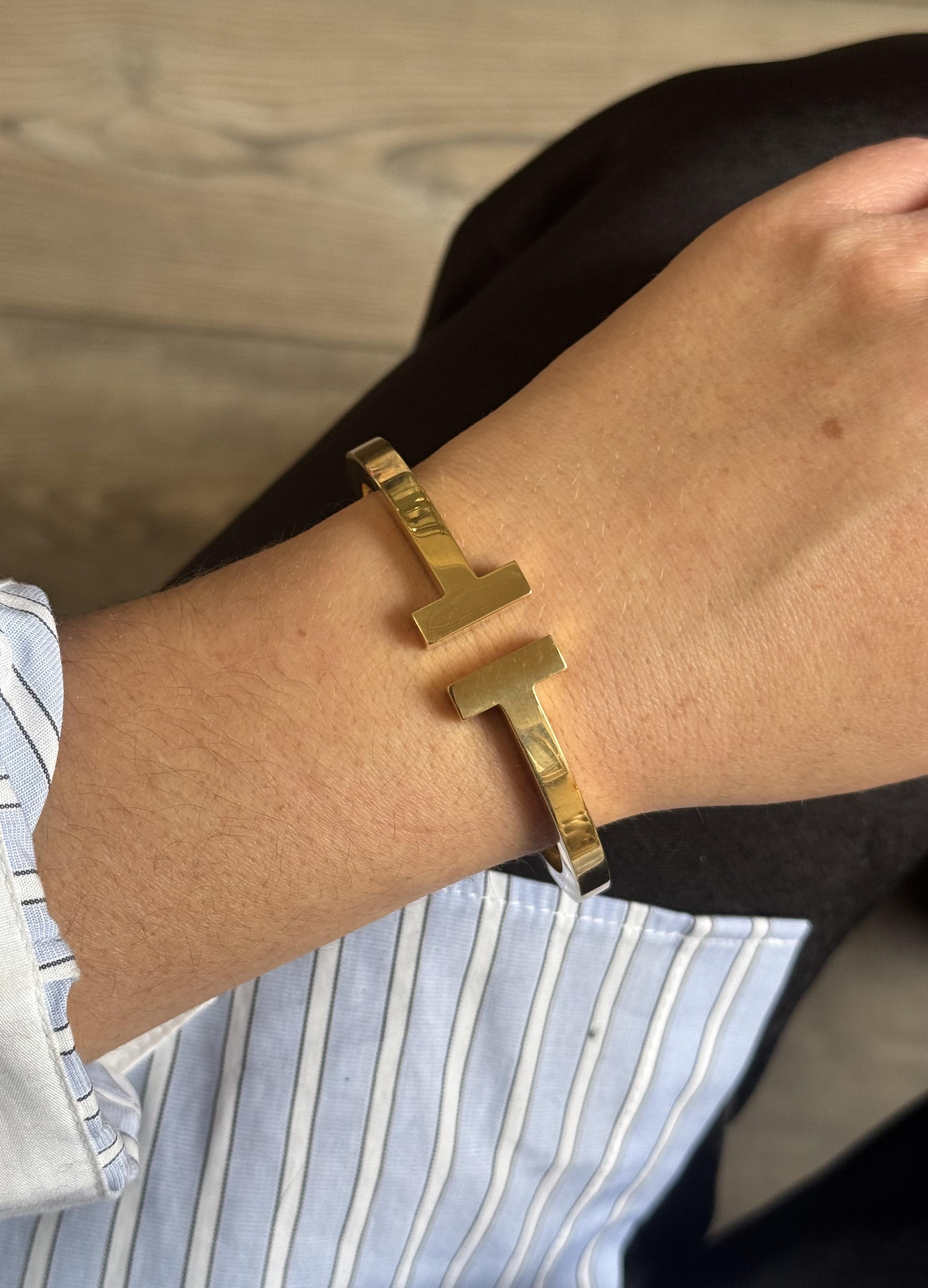 Tiffany & Co T Square Yellow Gold Bracelet