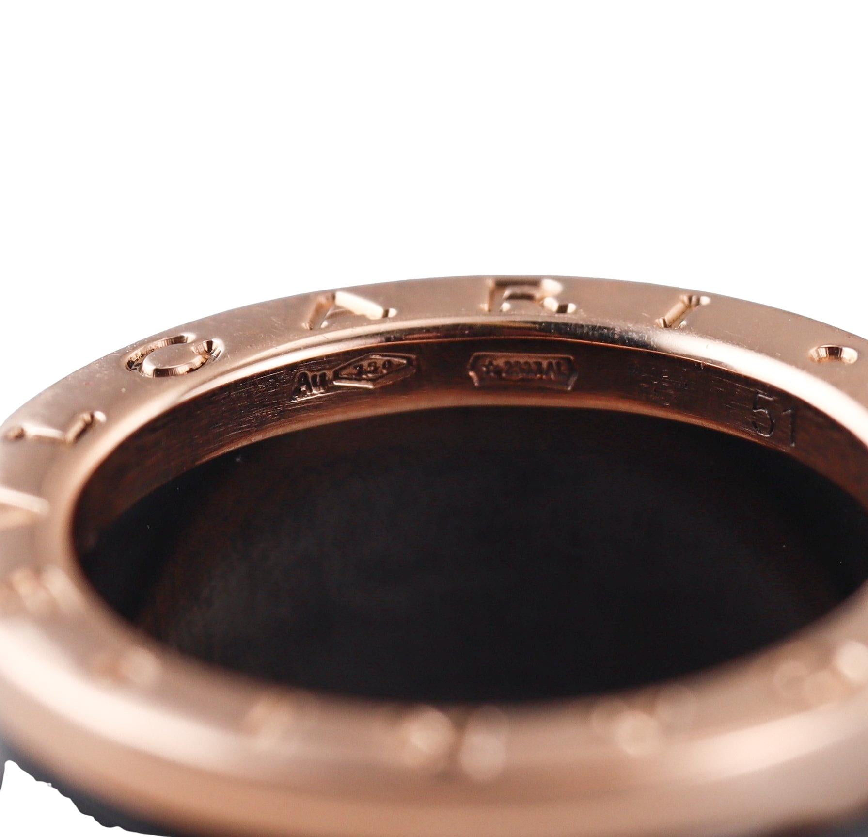 Bulgari B.Zero1 Gold Black Ceramic Band Ring