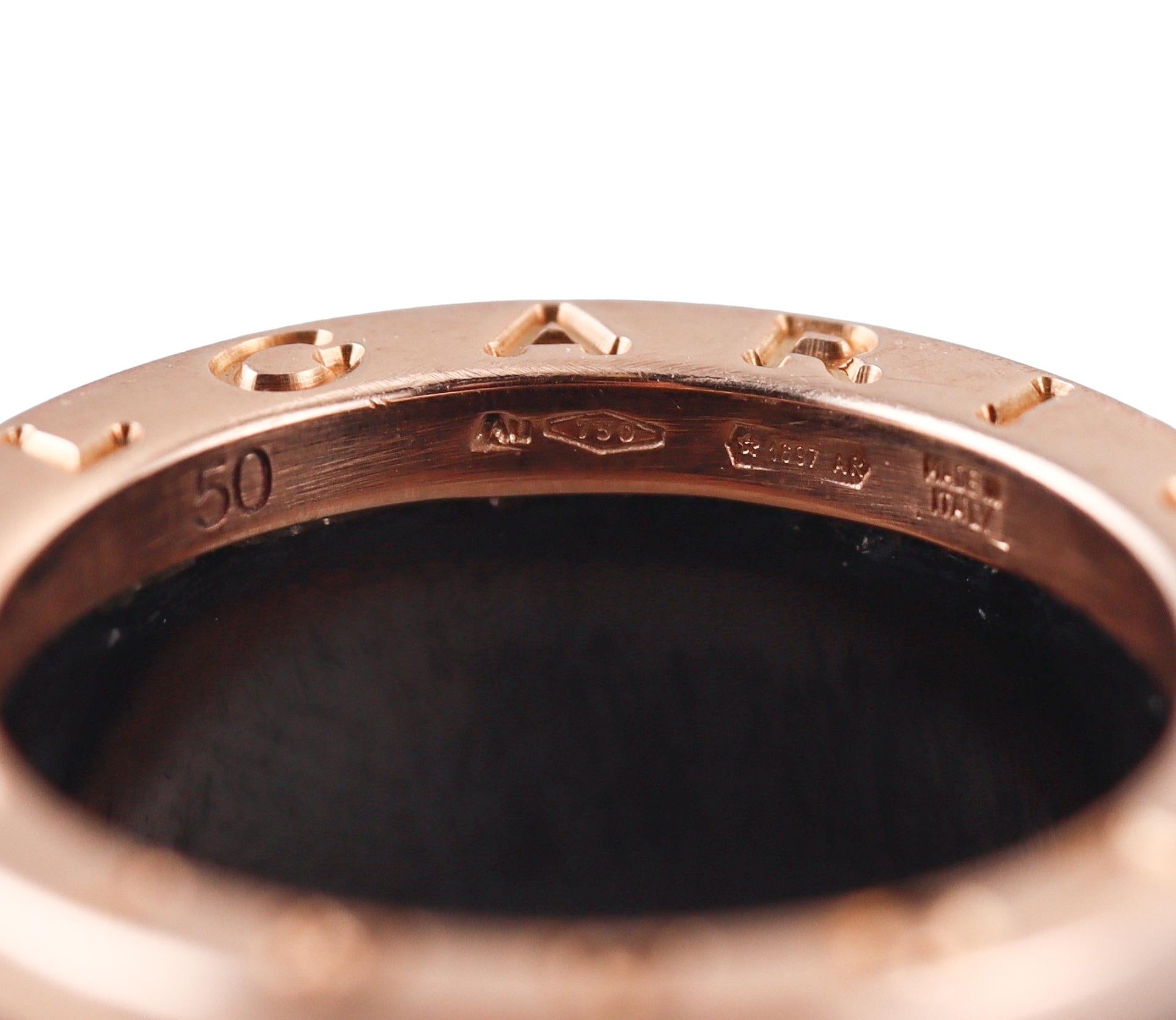 Bulgari B.Zero1 Gold Black Ceramic Band Ring