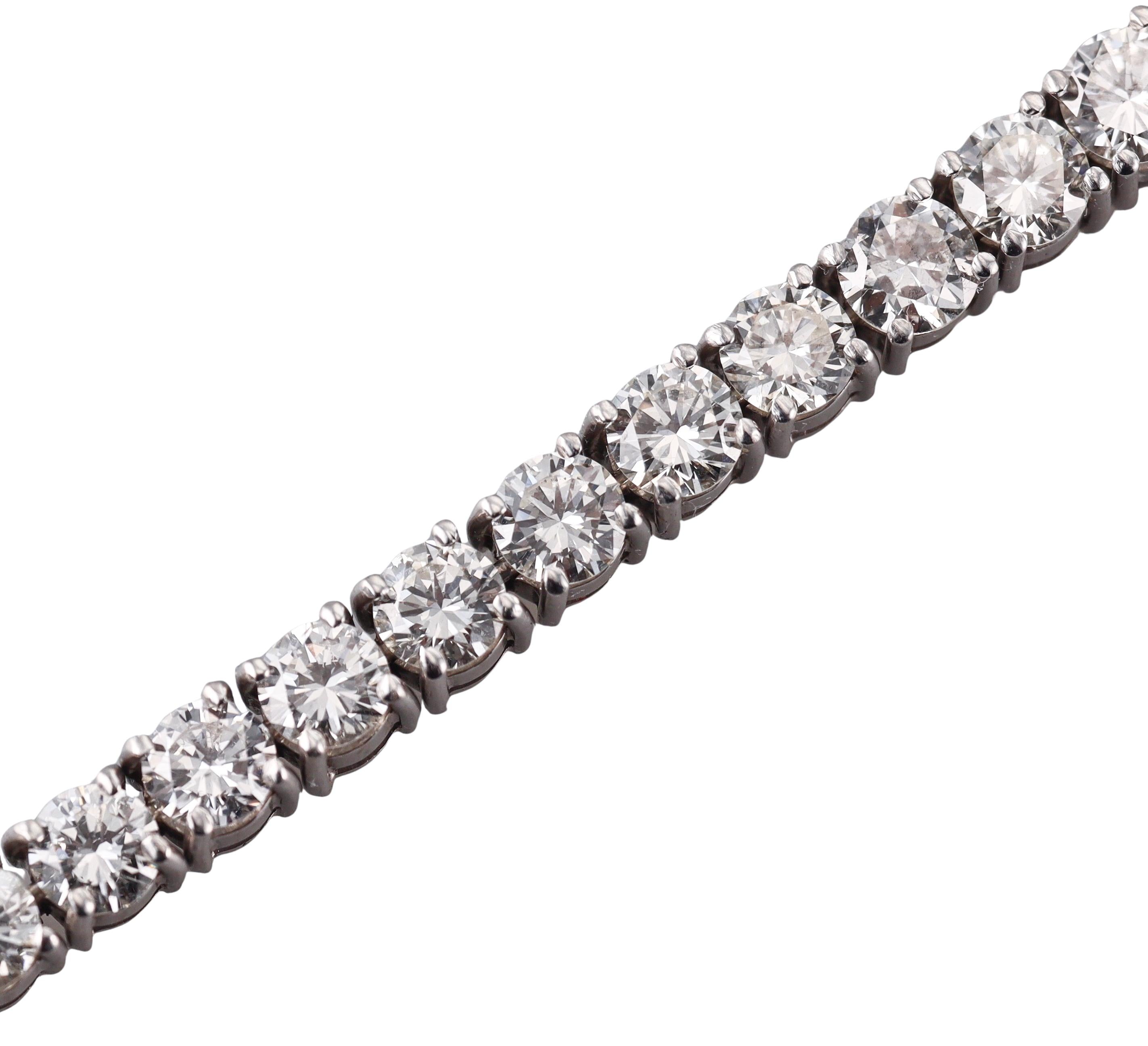 20ctw Diamond Gold Tennis Bracelet