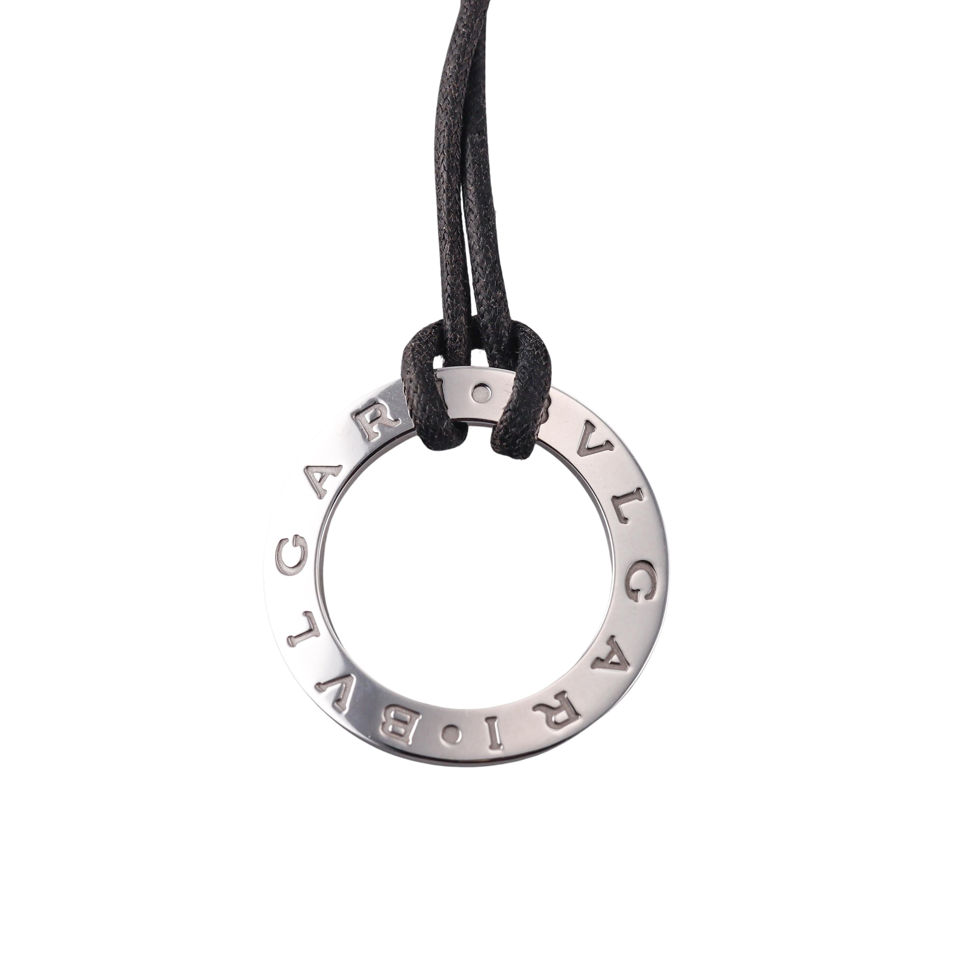Bulgari Gold Pendant Cord Necklace