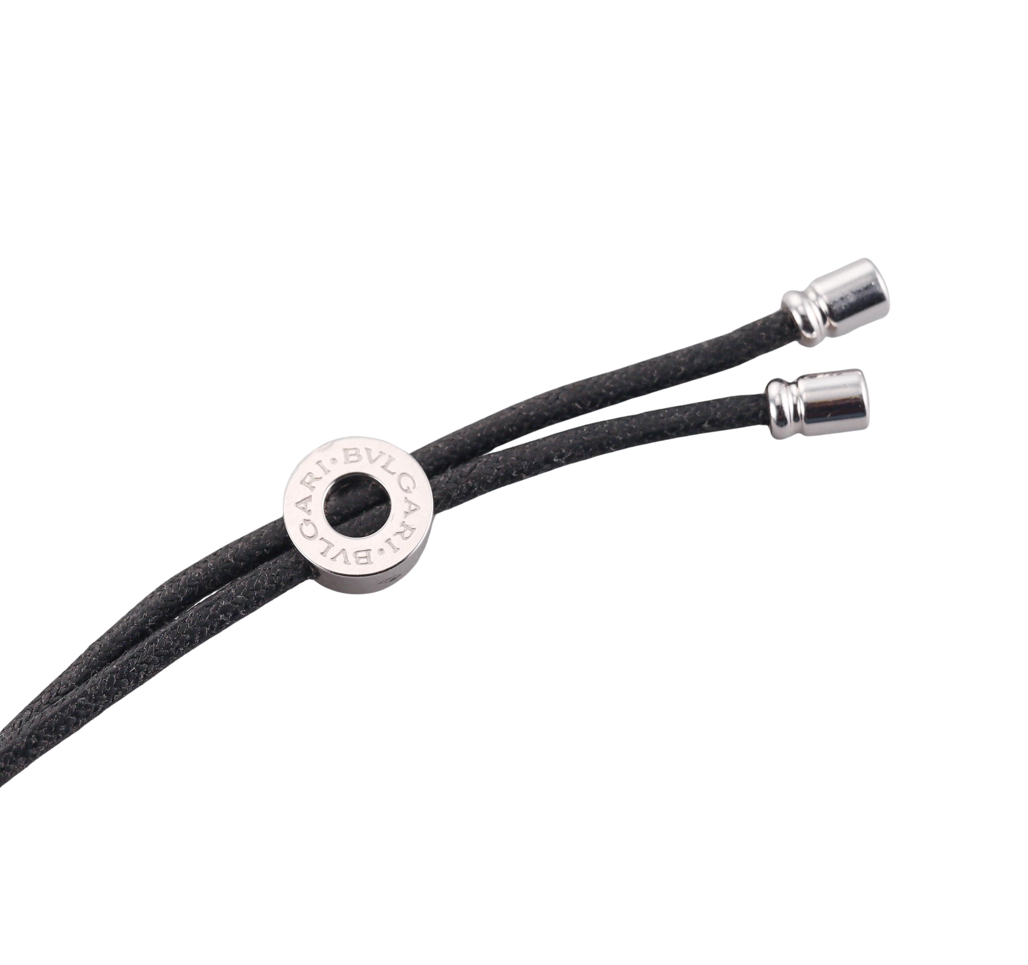 Bulgari Gold Pendant Cord Necklace