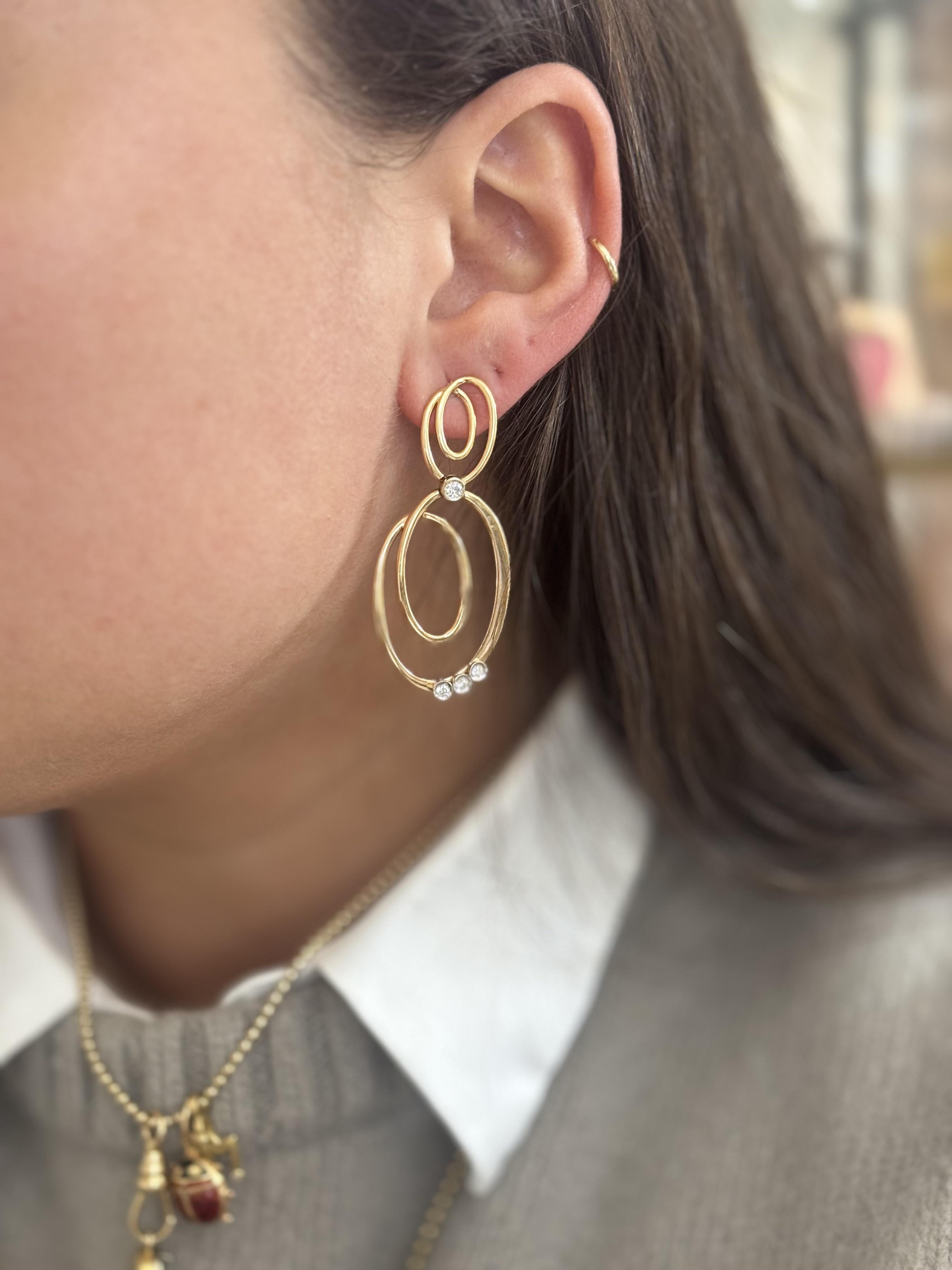 Mattioli Chips Diamond Gold Earrings