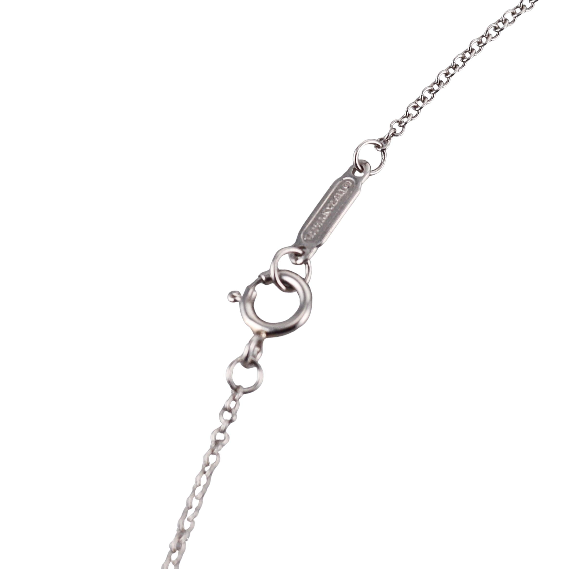 Tiffany & Co Soleste Tanzanite Diamond Platinum Pendant Necklace