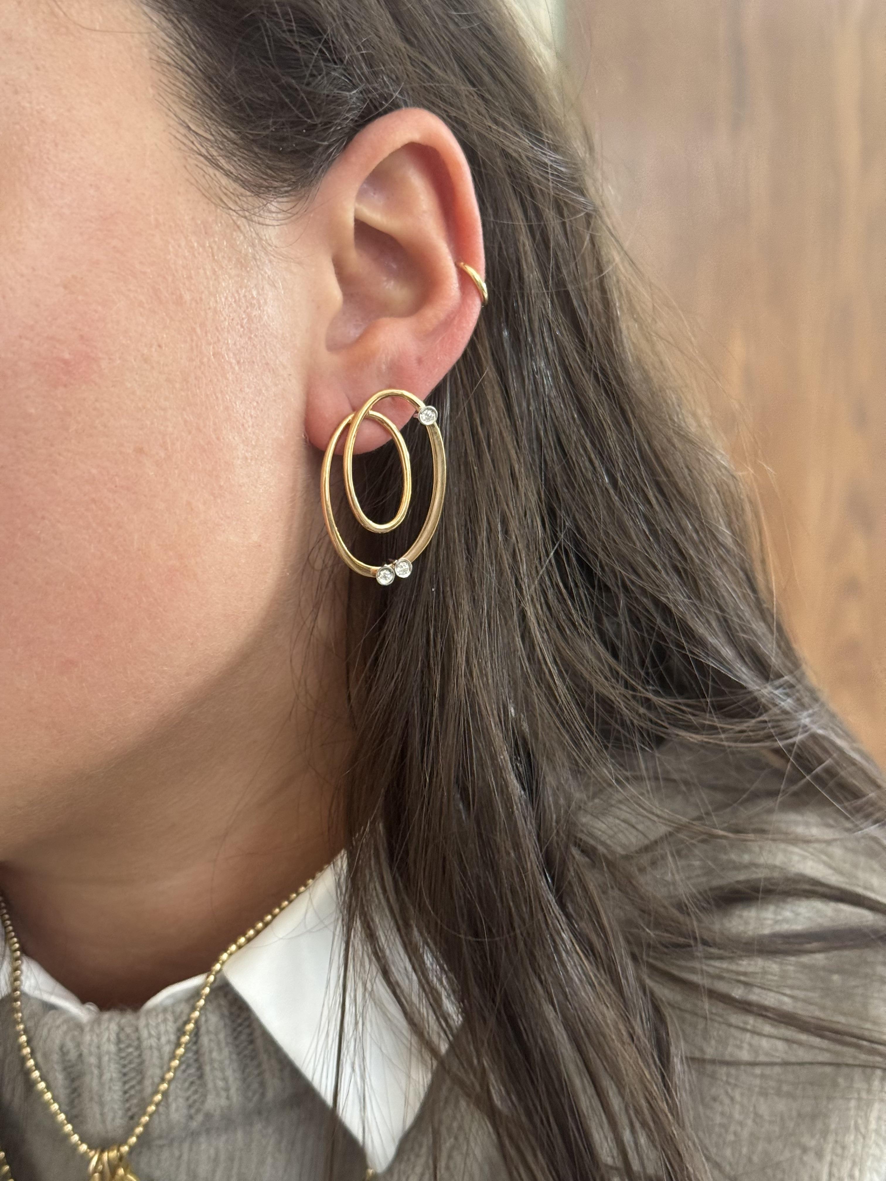 Mattioli Chips Rose Gold Diamond Earrings