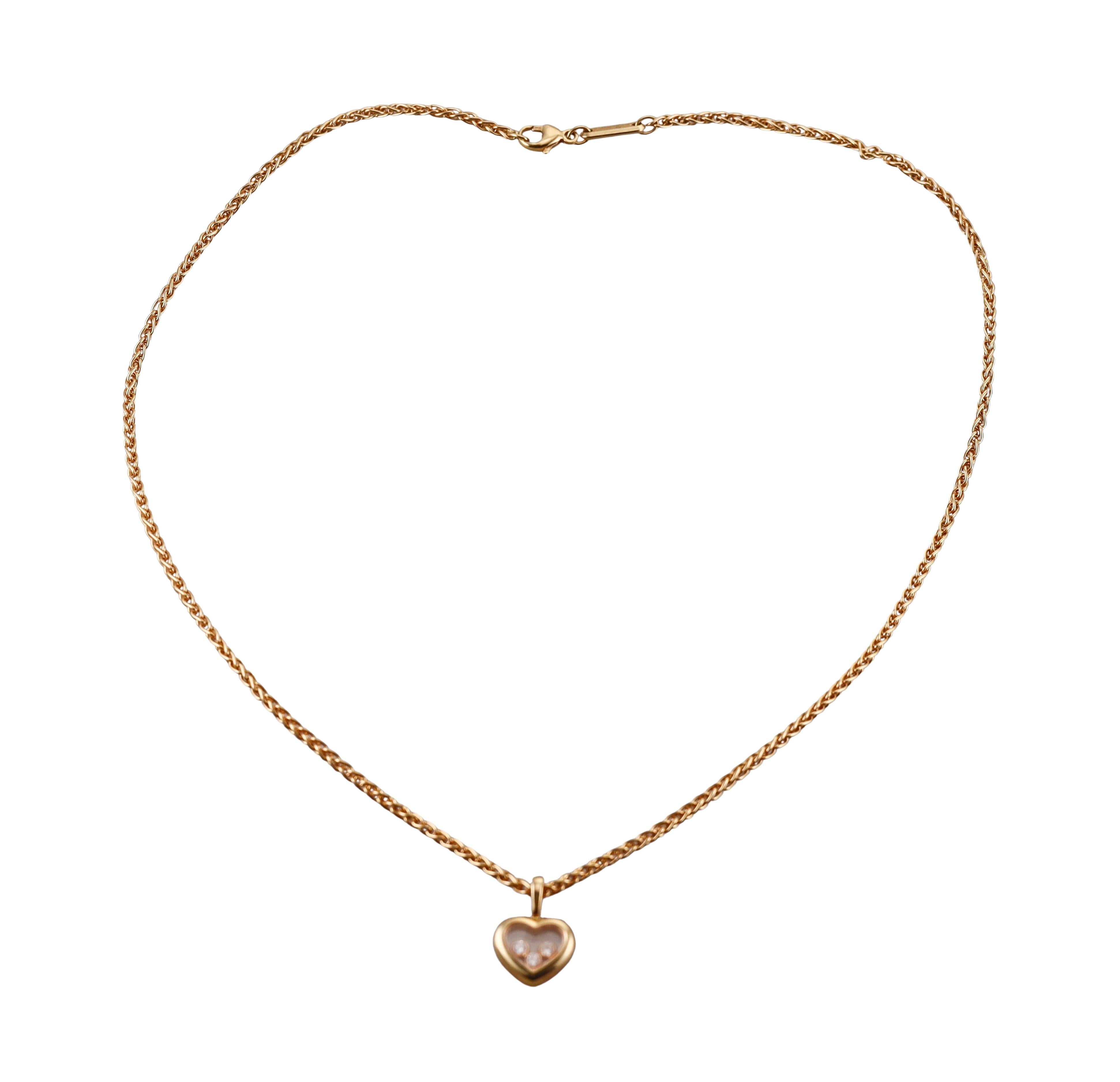 Chopard Happy Diamonds Gold Heart Pendant Necklace 79/4611-20