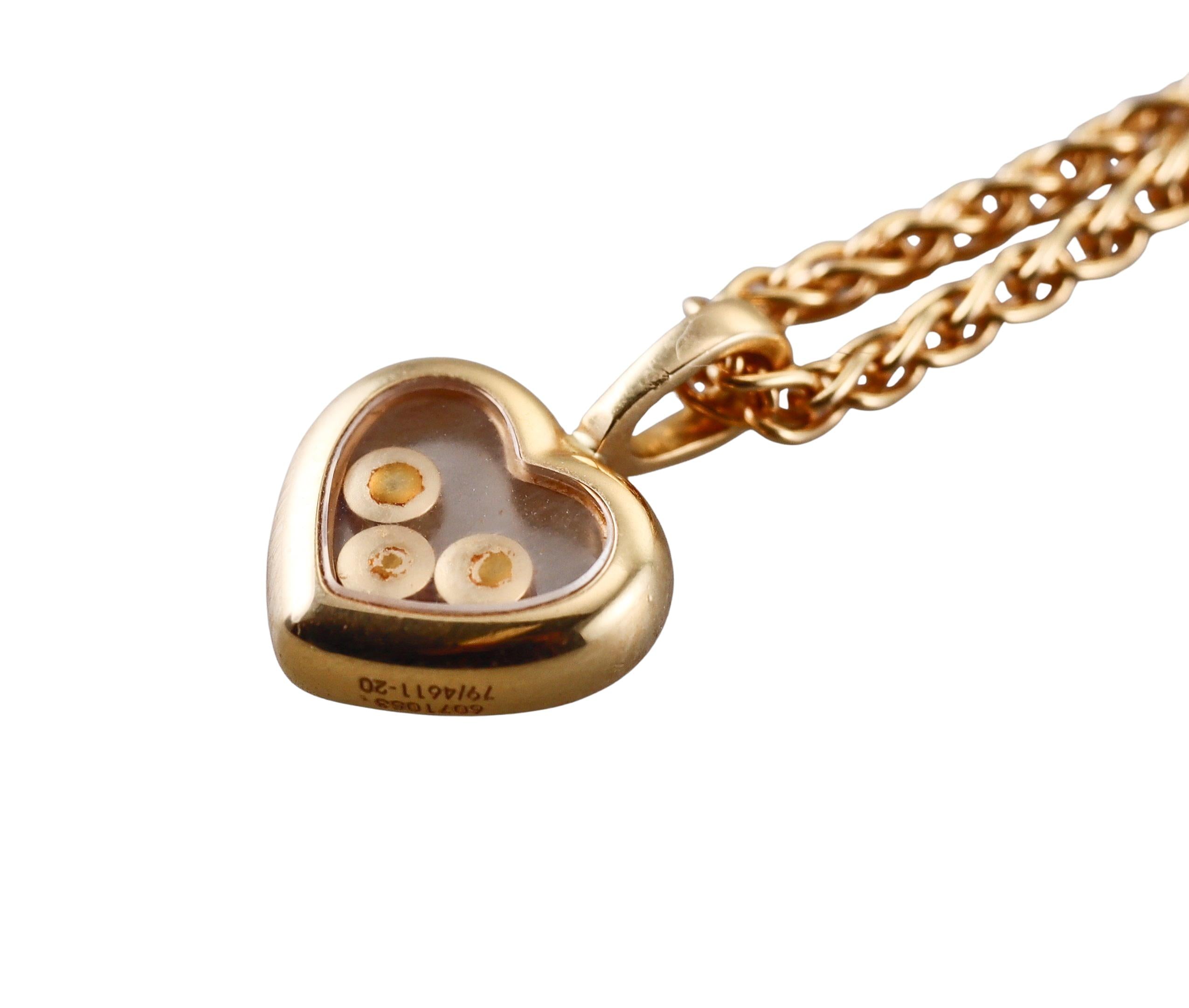 Chopard Happy Diamonds Gold Heart Pendant Necklace 79/4611-20