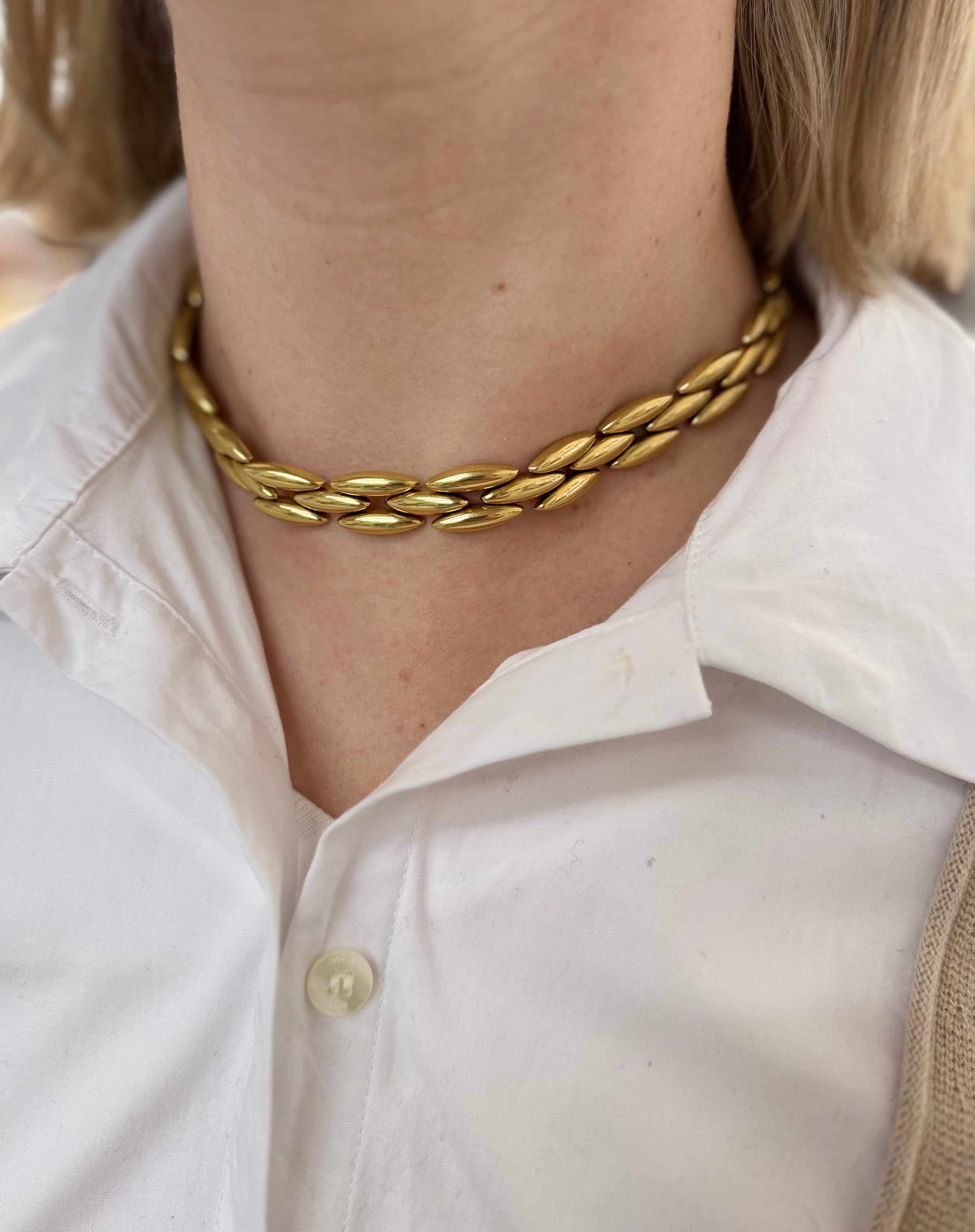 Cartier Gentiane Gold Three Row Necklace