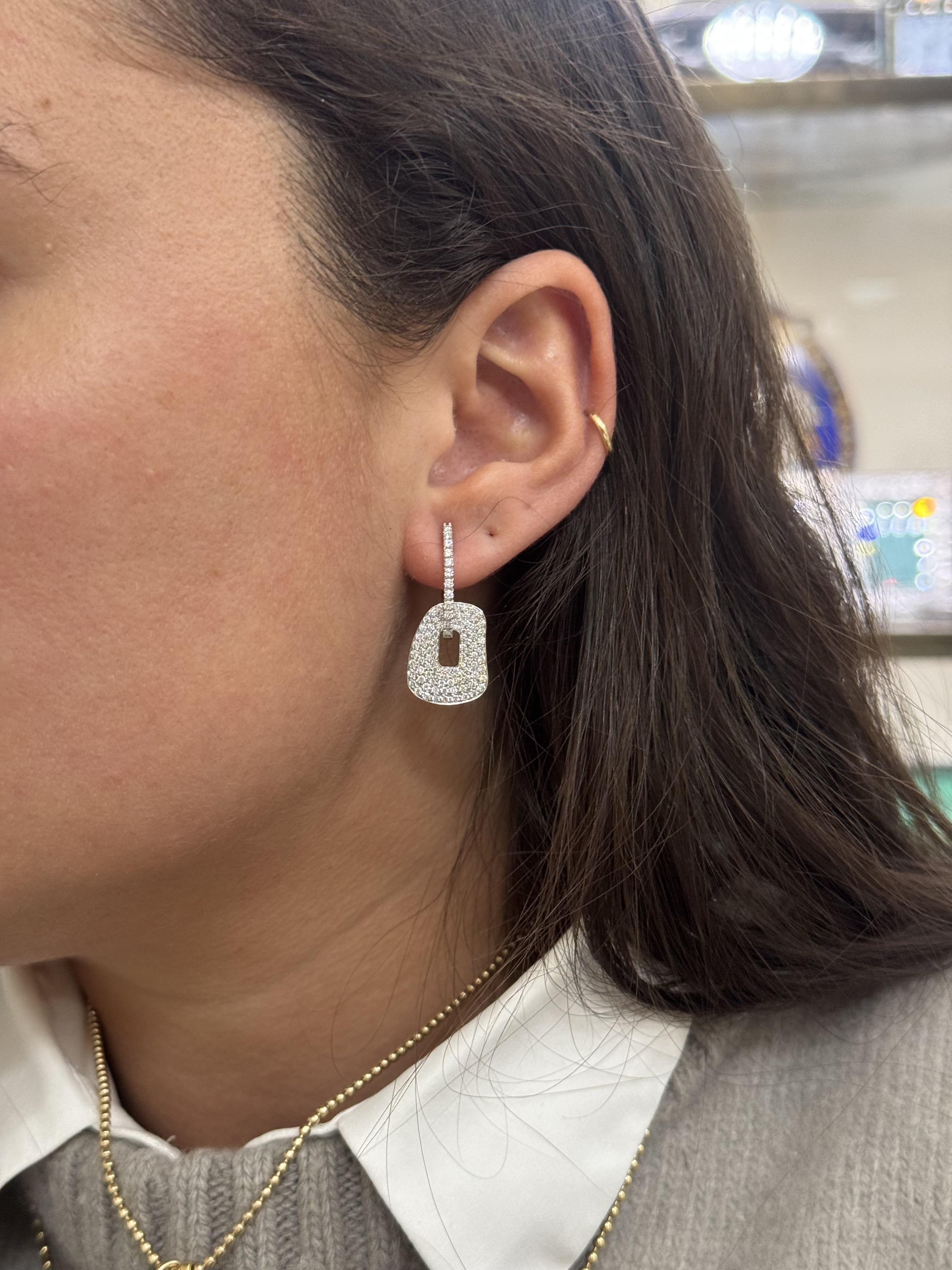 Mattioli Puzzle Diamond White Gold Small Earrings