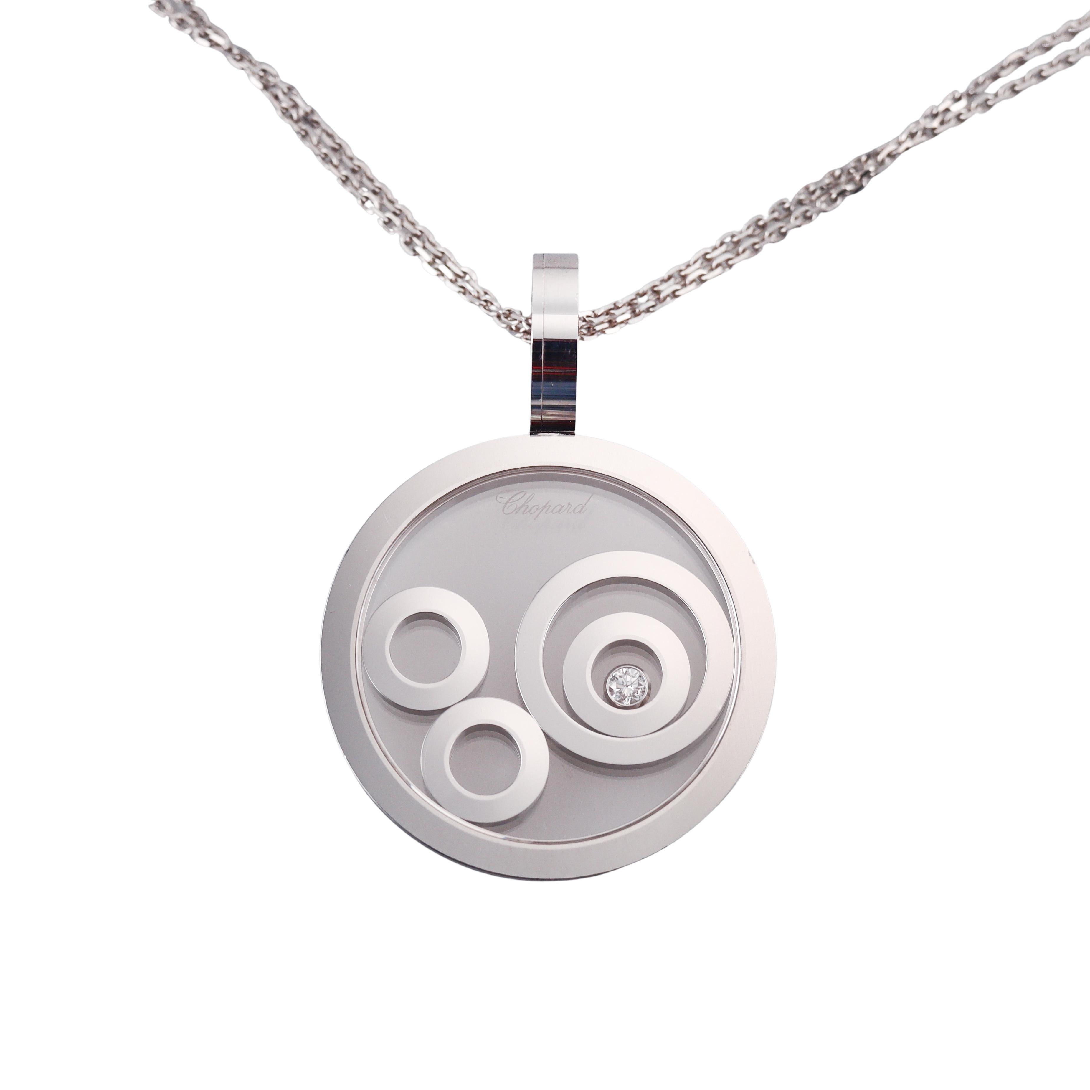 Chopard Happy Spirit Diamond Gold Pendant Necklace 79/6102-20