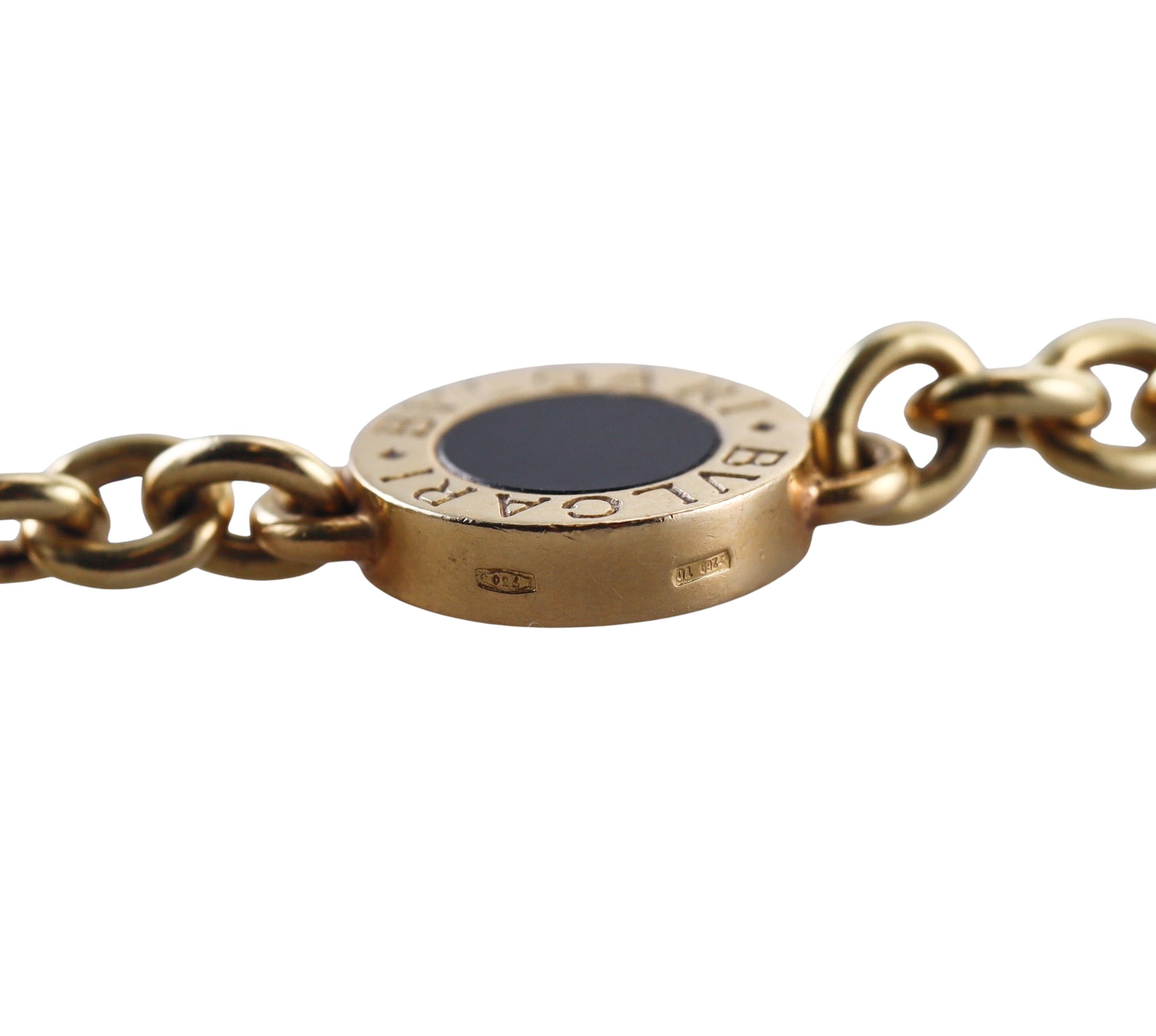 Bulgari Onyx Gold Necklace
