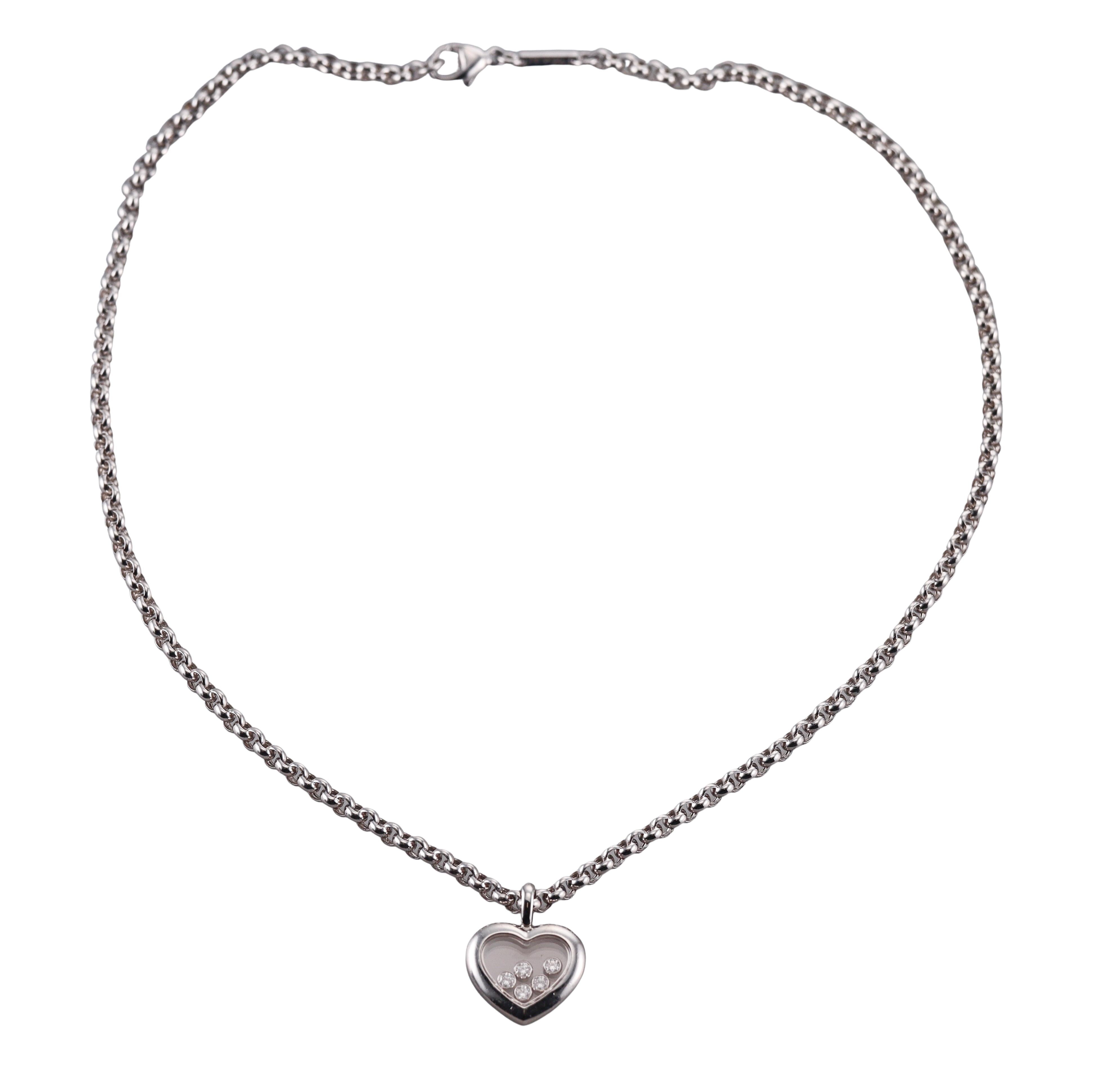 Chopard Happy Hearts Diamond Gold Pendant Necklace 79/4612-20