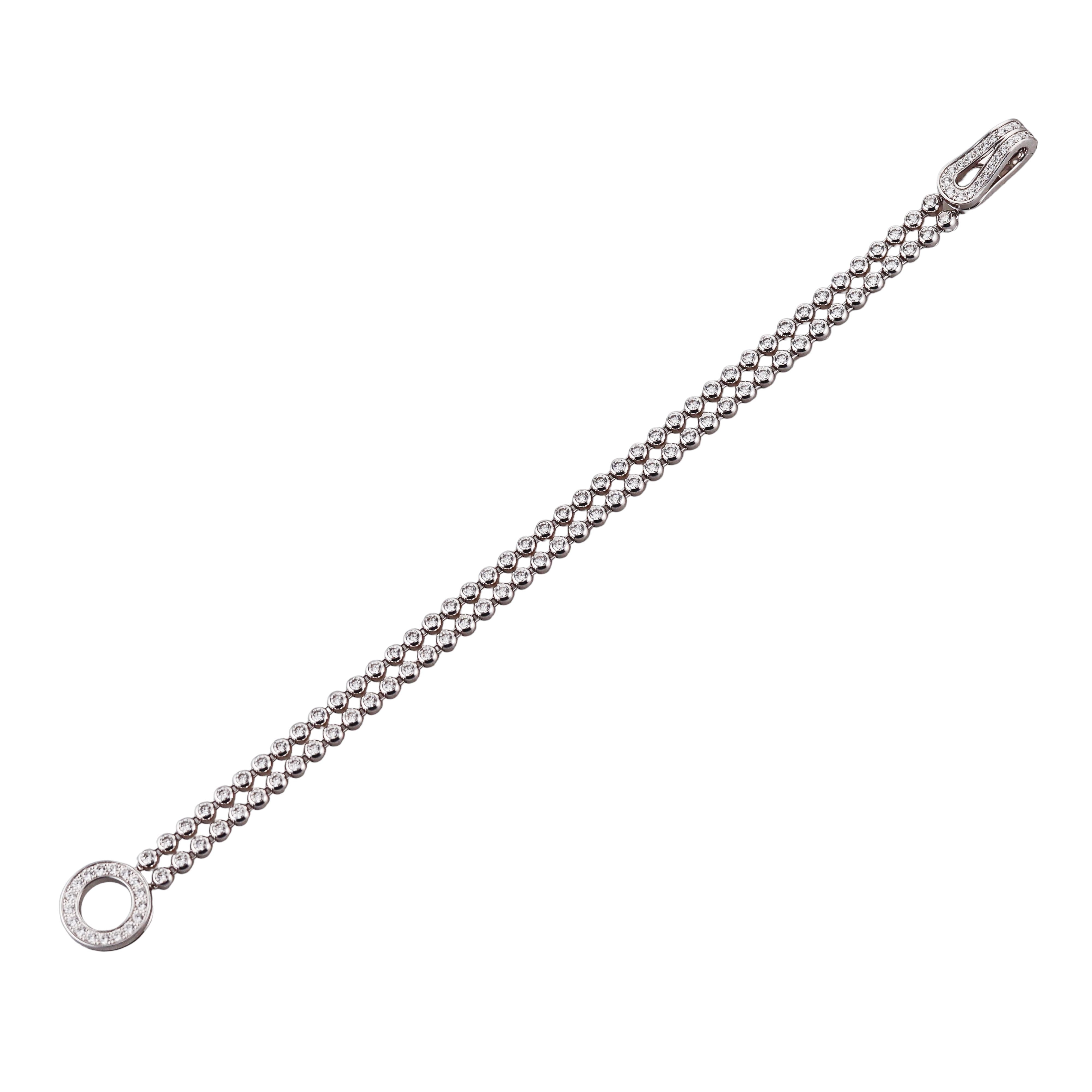 Cartier Agrafe Diamond Gold Bracelet