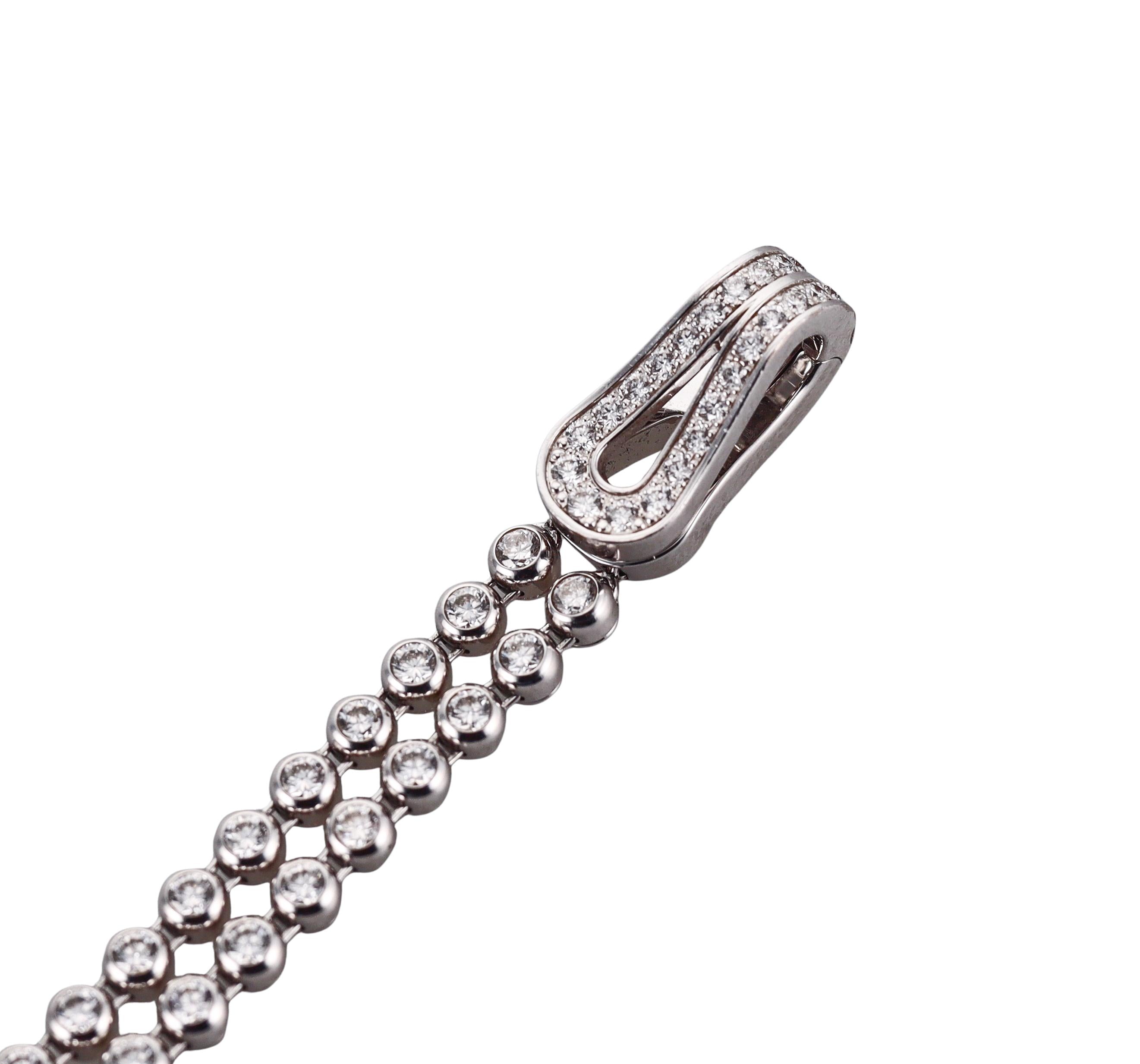 Cartier Agrafe Diamond Gold Bracelet