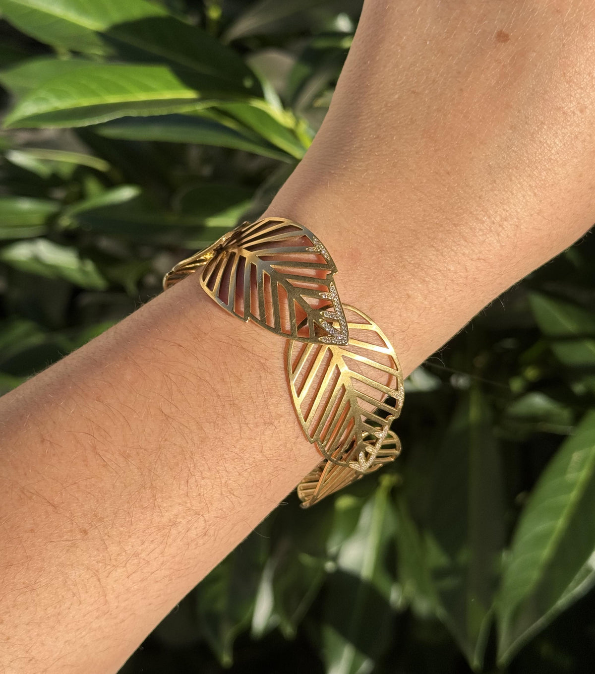 Tiffany & Co Angela Cummings Diamond Gold Leaf Bracelet