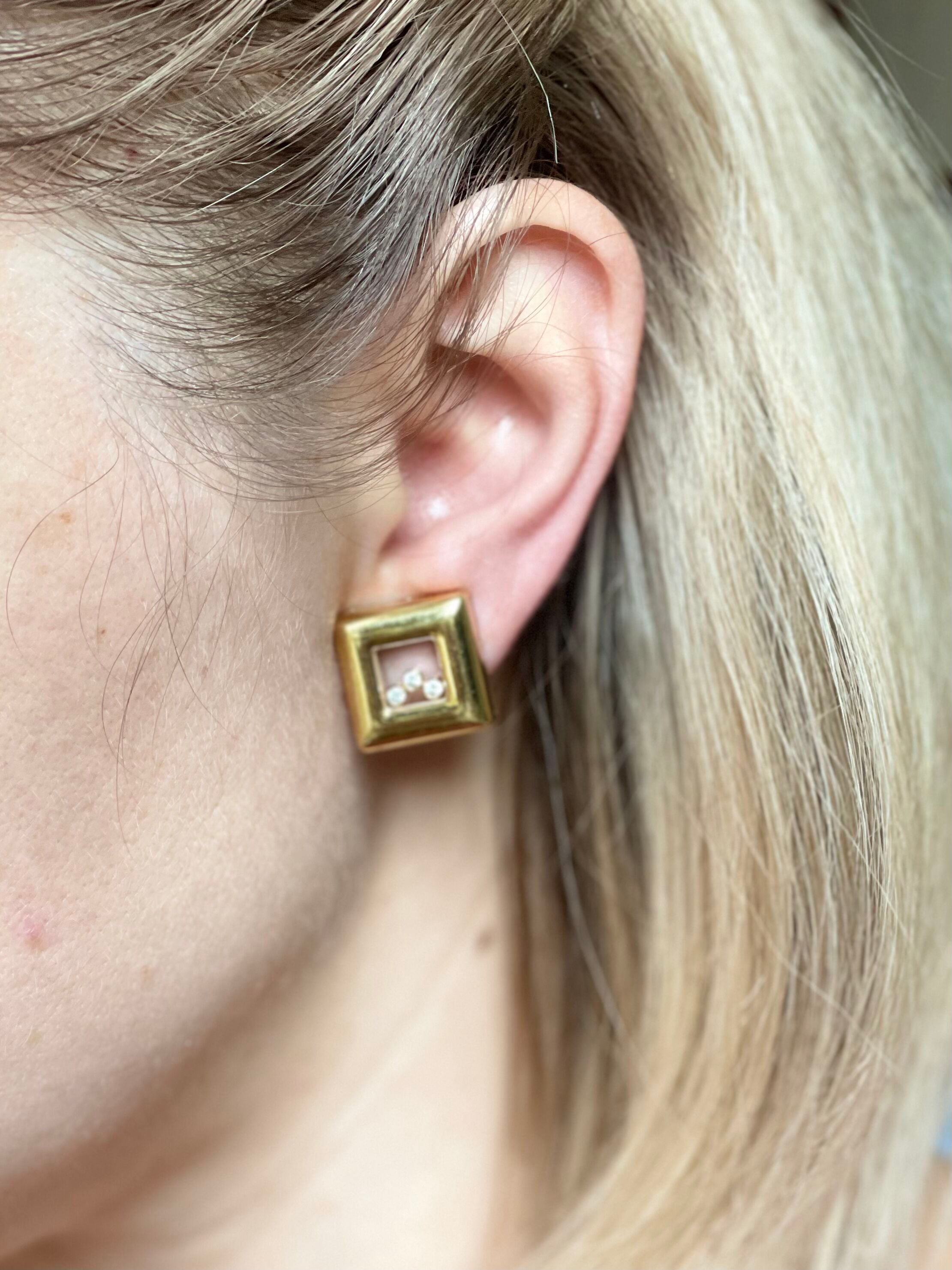 Chopard Happy Diamonds Yellow Gold Earrings