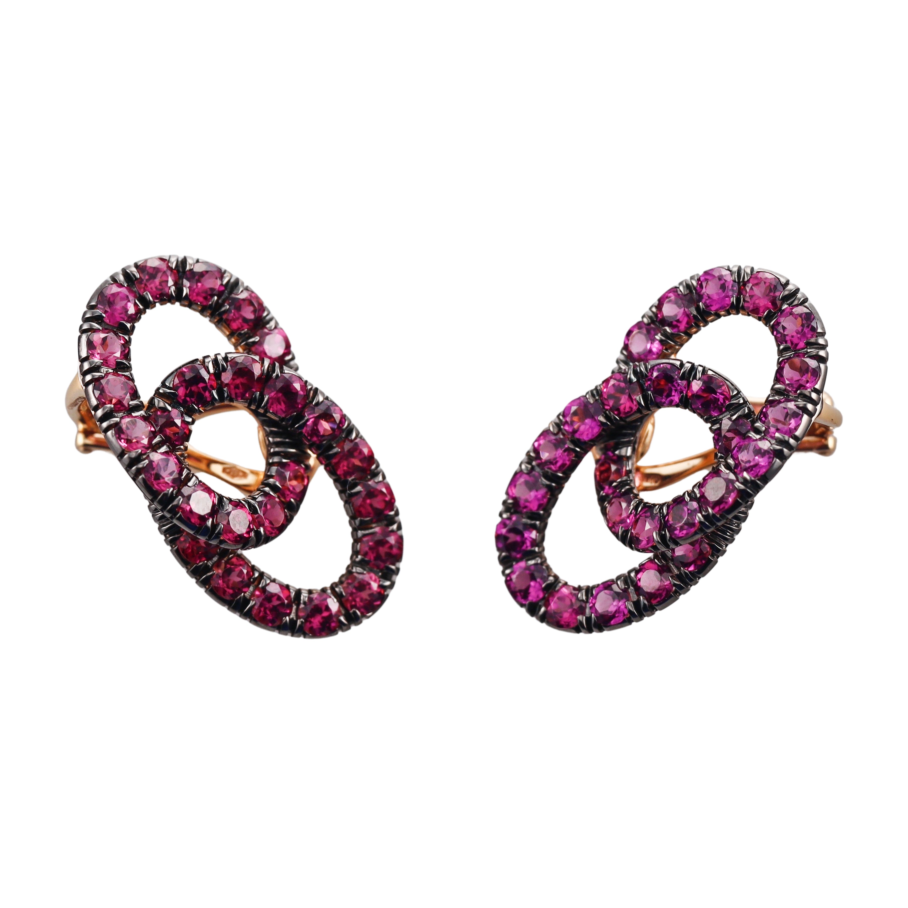 Pomellato Tango Pink Sapphire Gold Gold Earrings