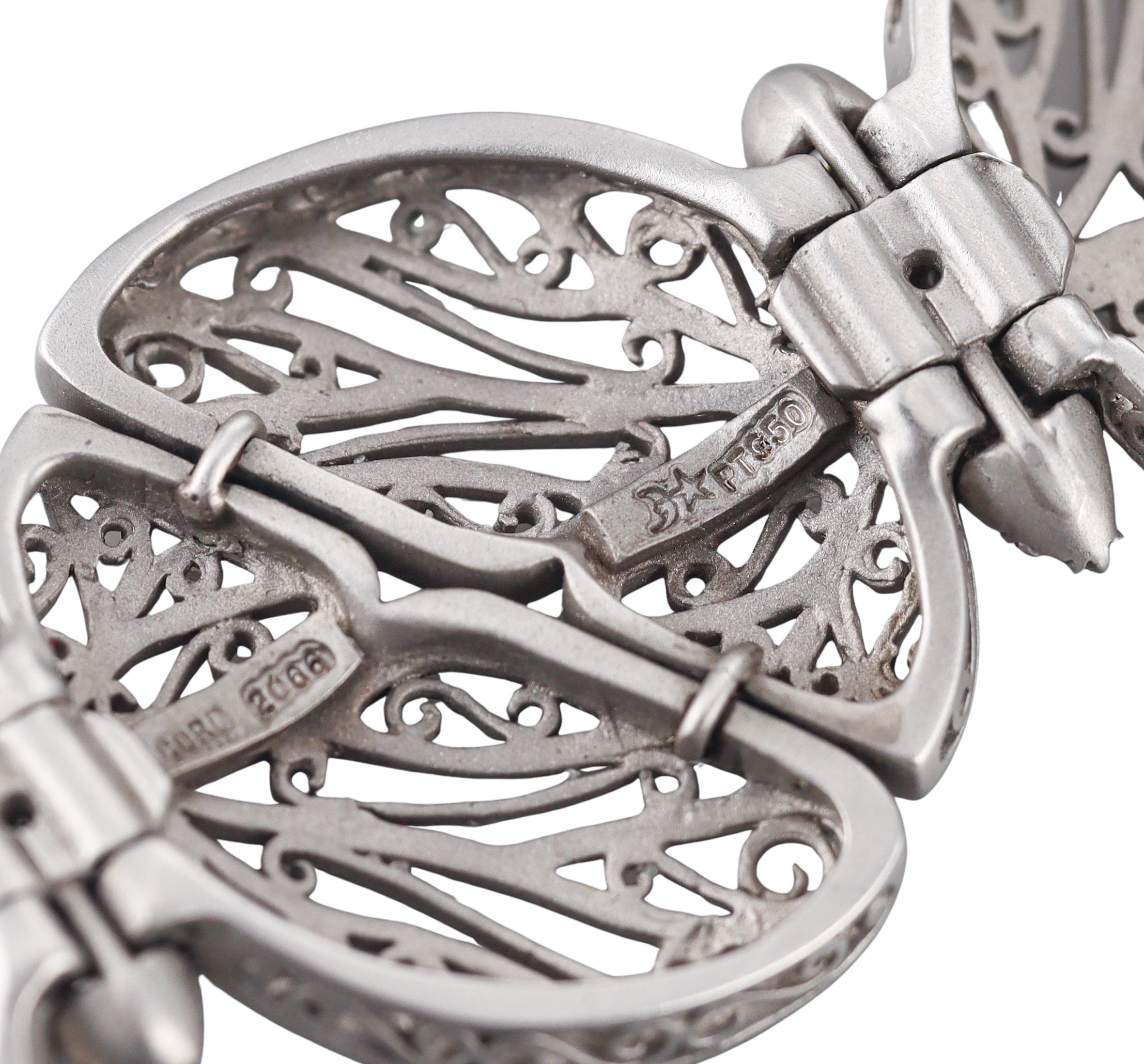 Kieselstein Cord Diamond Platinum Butterfly Bracelet
