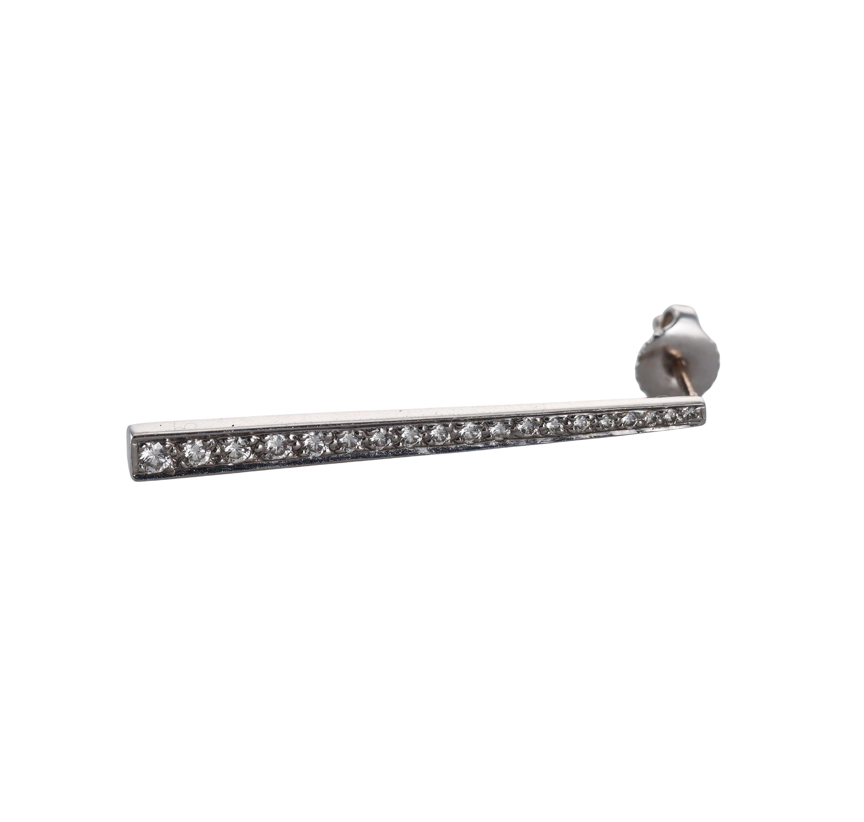 Angela Cummings Diamond Platinum Earrings