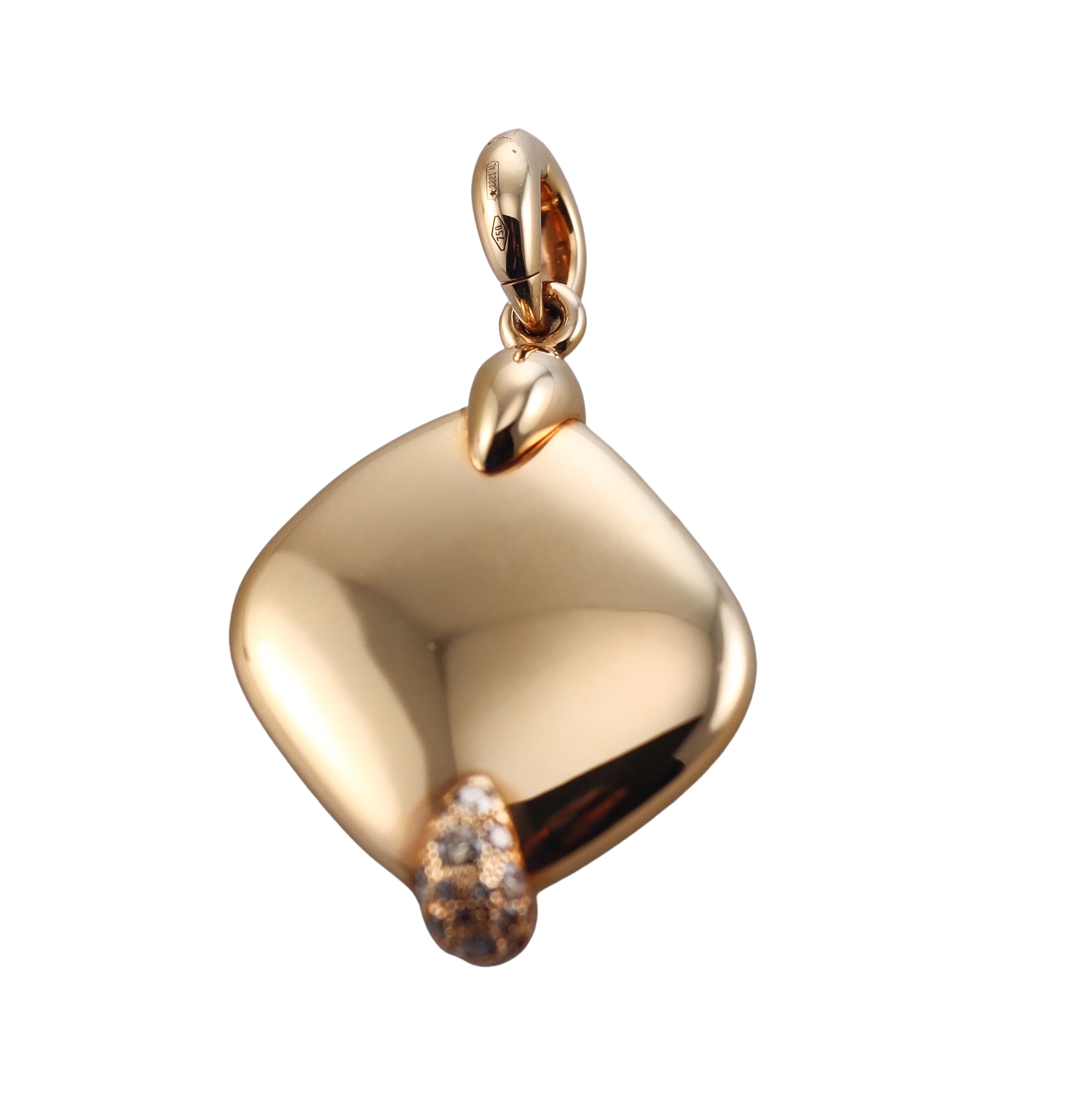 Pomellato Ritratto Jasper Diamond Gold Pendant